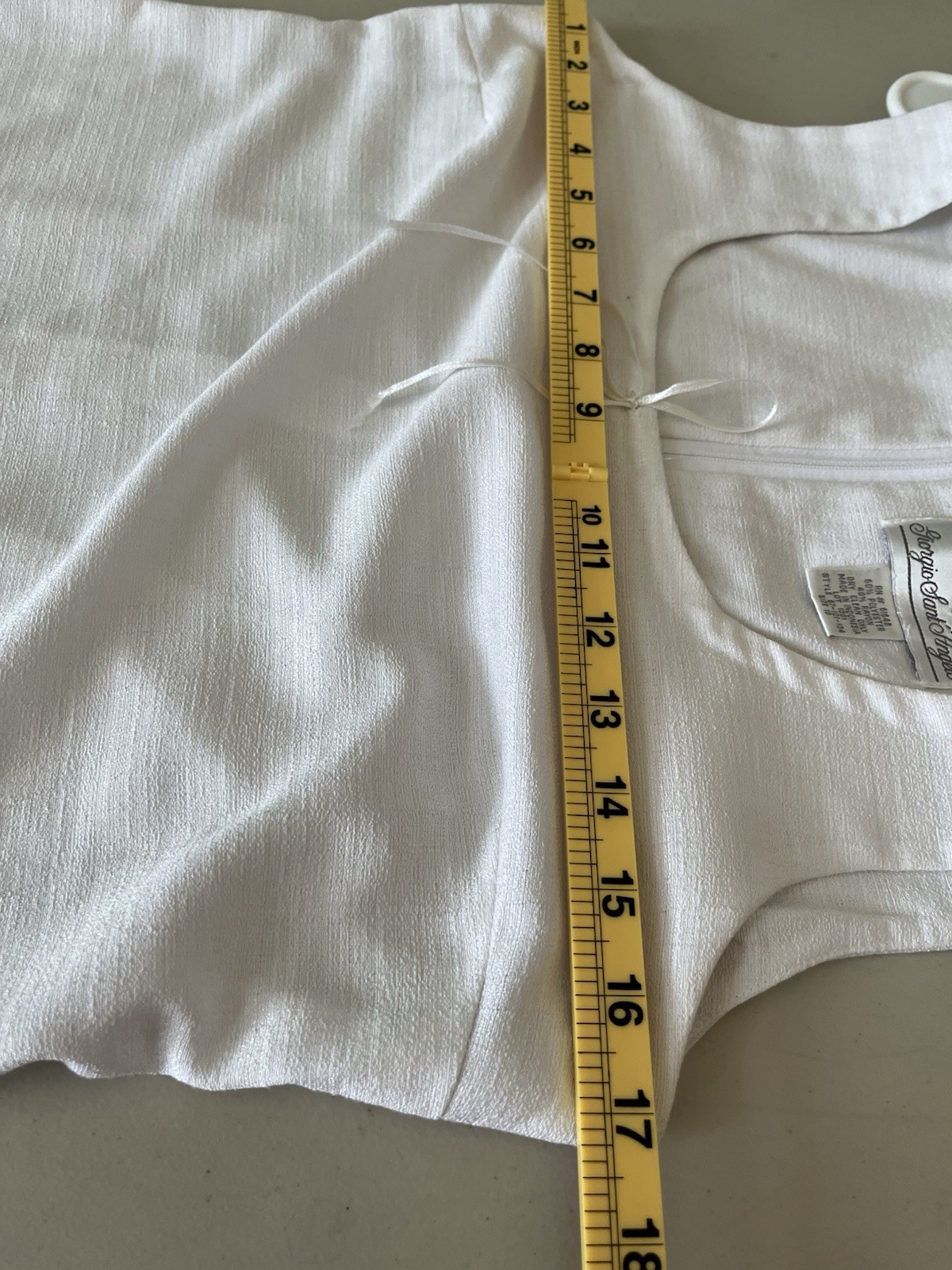 GIORGIO SANT ANGELO White Sleeveless Maxi Dress Size 10 (small thru chest – 34&Prime;)