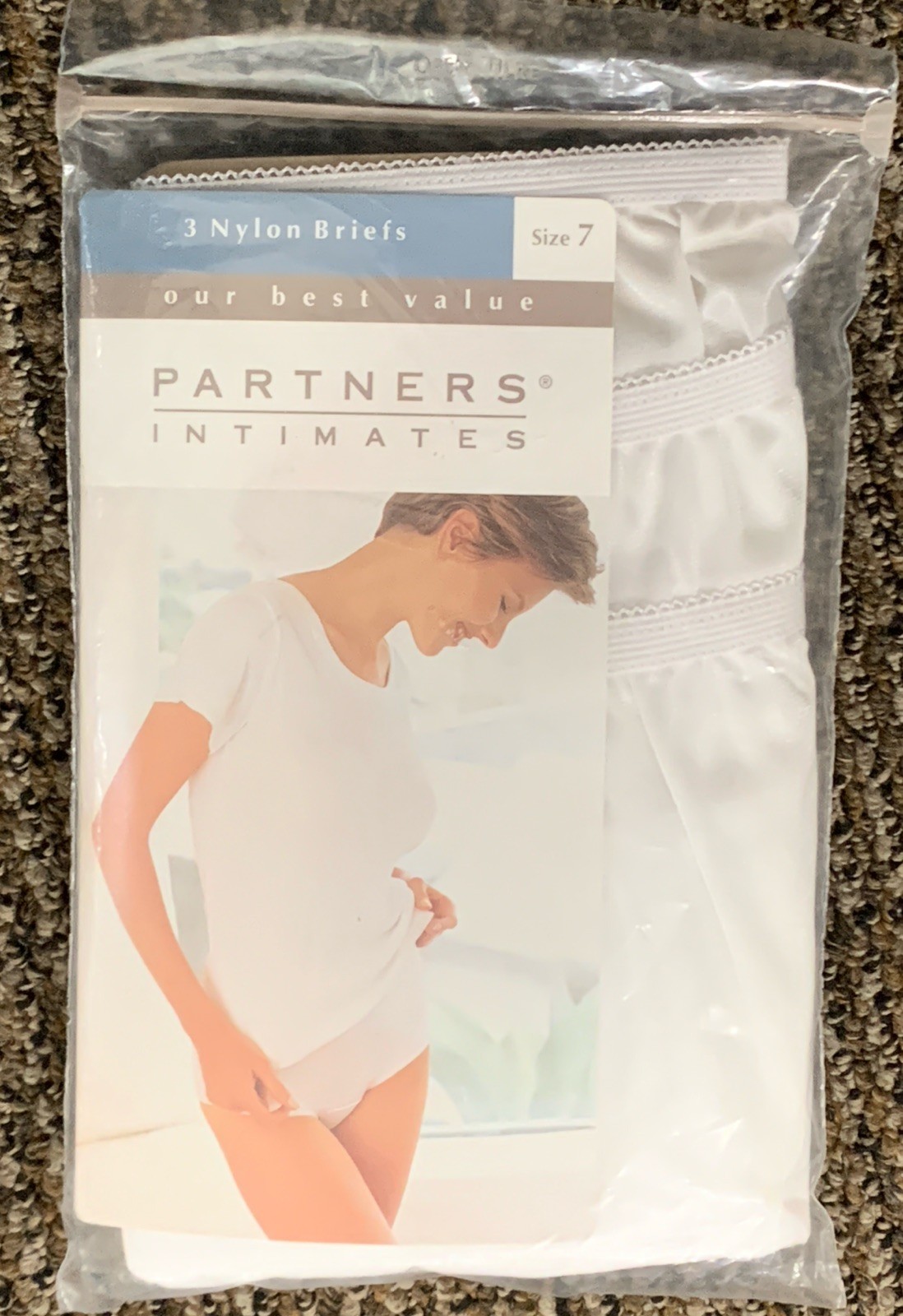 Vintage Mervyn&rsquo;s Partners Intimates 100% Nylon Brief Panties-NOS 3 Pack-Size 7