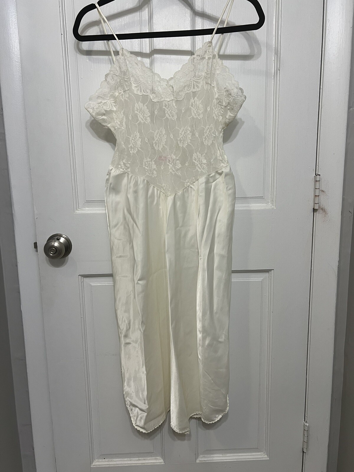Vintage Lady Lynne Slip Basque Waist Lace Bodice Scalloped Hem Bridal Lingerie