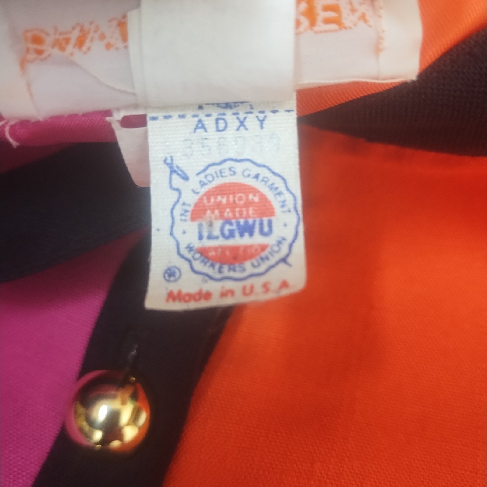 Vintage David Warren Colorblock Blouse Women&rsquo;s 8 80s Mod Maximalist Union Made