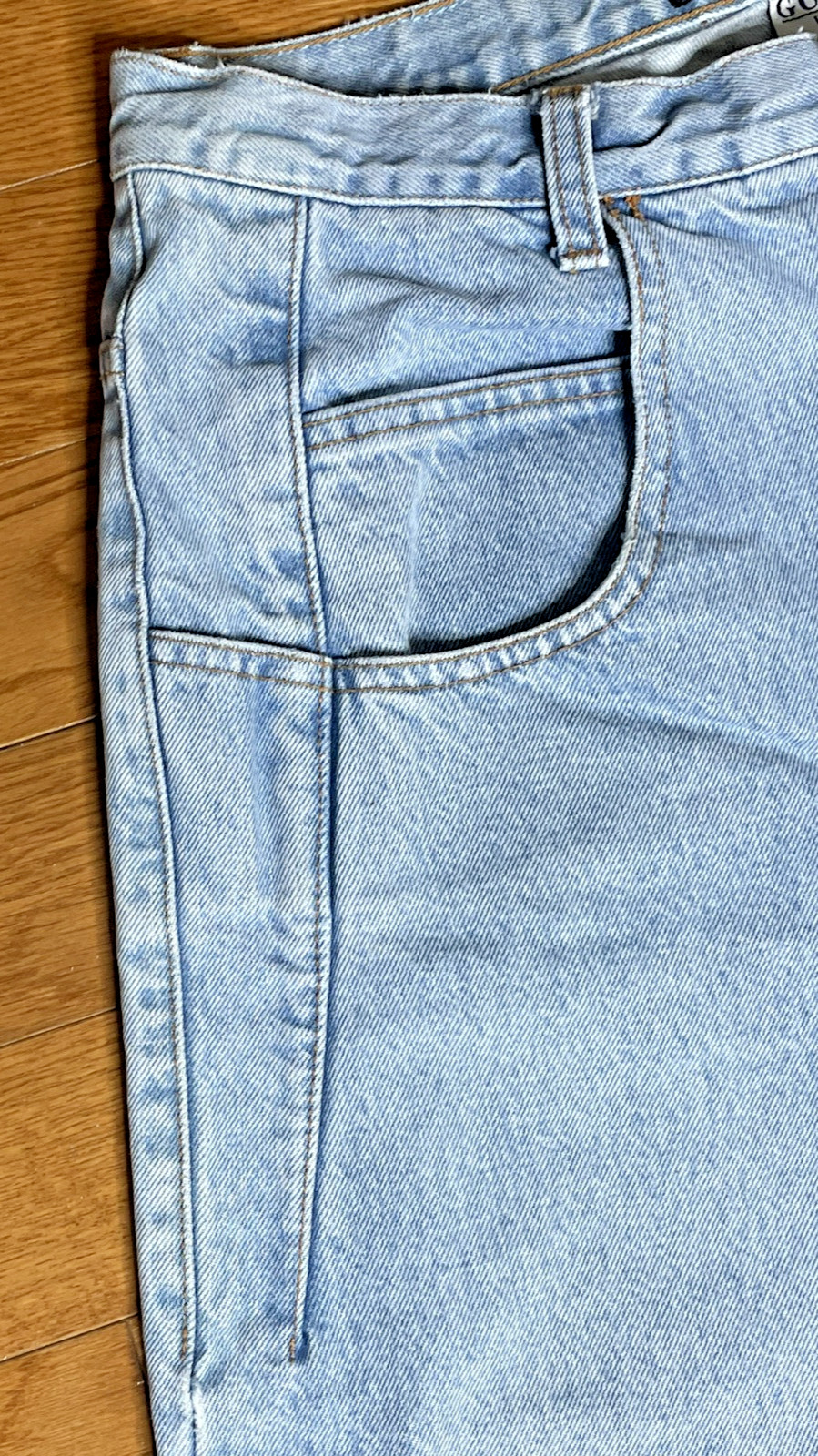 Guess 34×30 Actual 33×30 Mom High Waist Denim Taper Leg Y2K Double Button Jeans