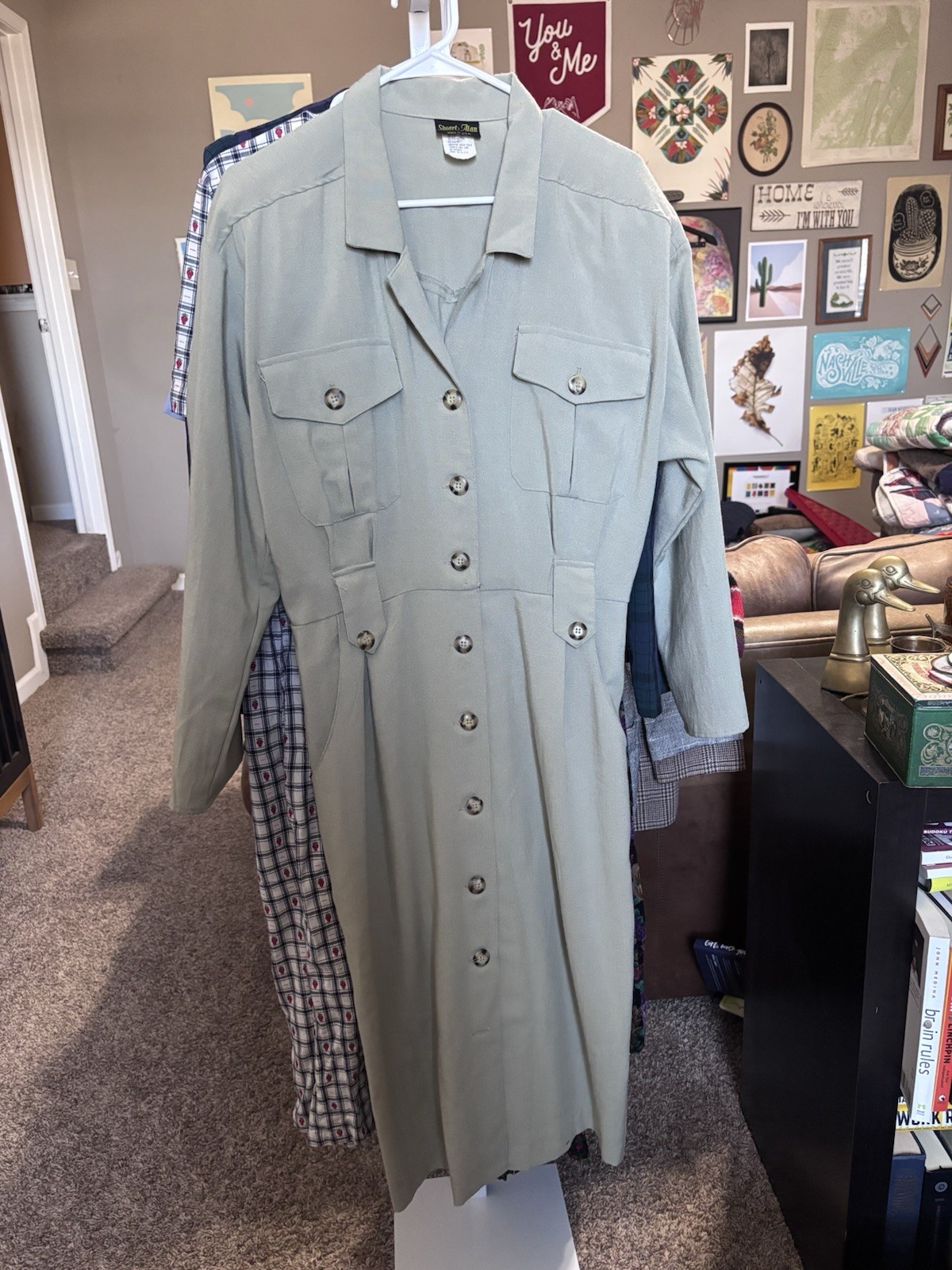 Vintage Stuart Alan button-front Dress