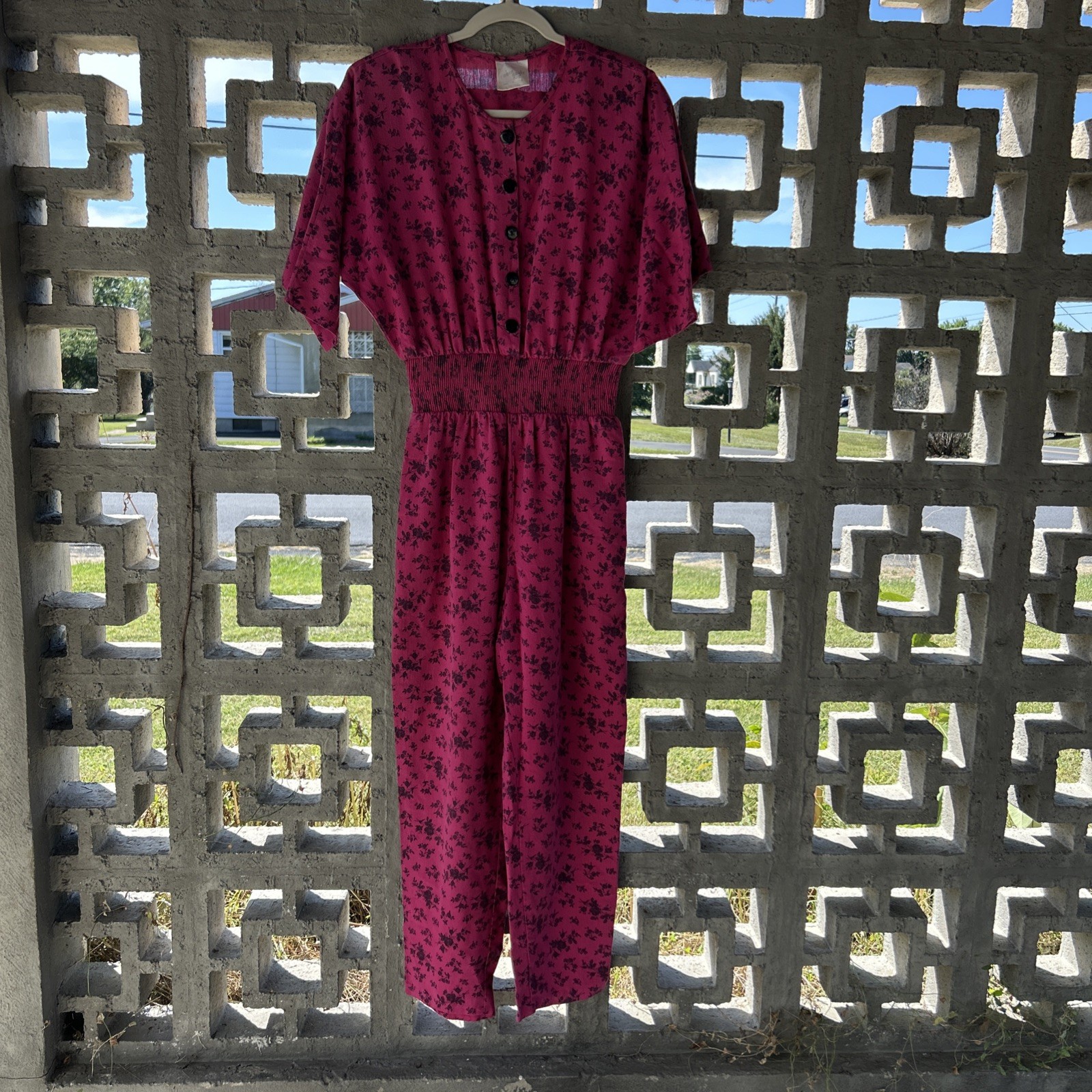 Vintage Robin Gayle Jumpsuit Pantsuit Cottage Core Women&rsquo;s Sz 5 Made in USA 80s