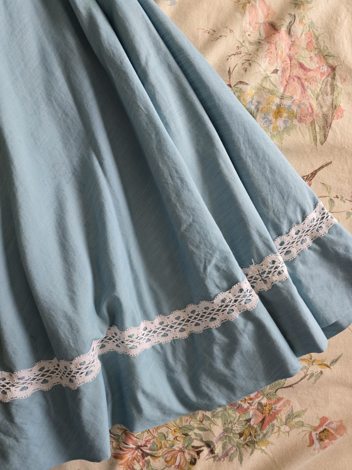 Vintage 1950s Jonathan Logan Circle Skirt Blue Womens XXS XS Mid Century
