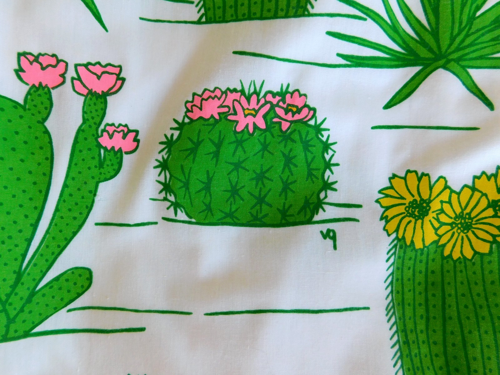 NOS Vested Gentress Sonoran Desert agave barrel paddle prickly pear cactus dress