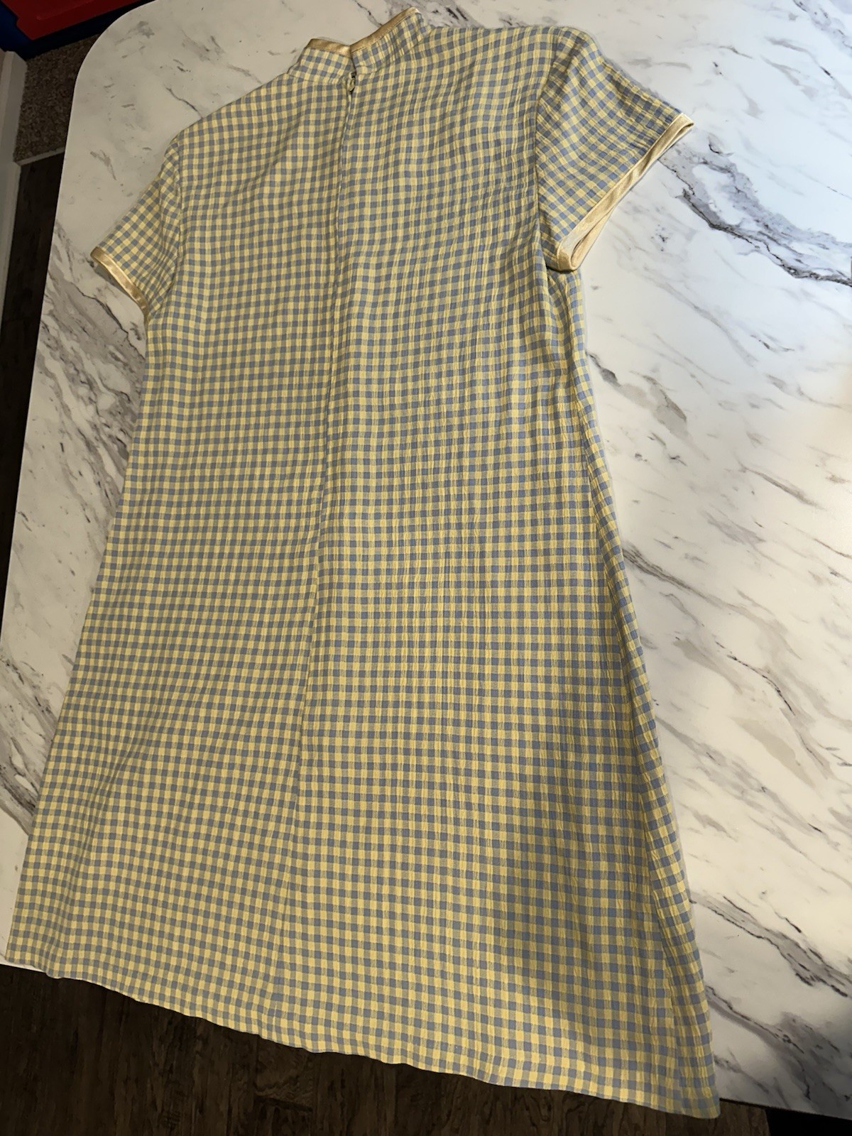 Vintage Blue Yellow Button Down Jessica Howard Dress Allie Notebook Style Sz 10