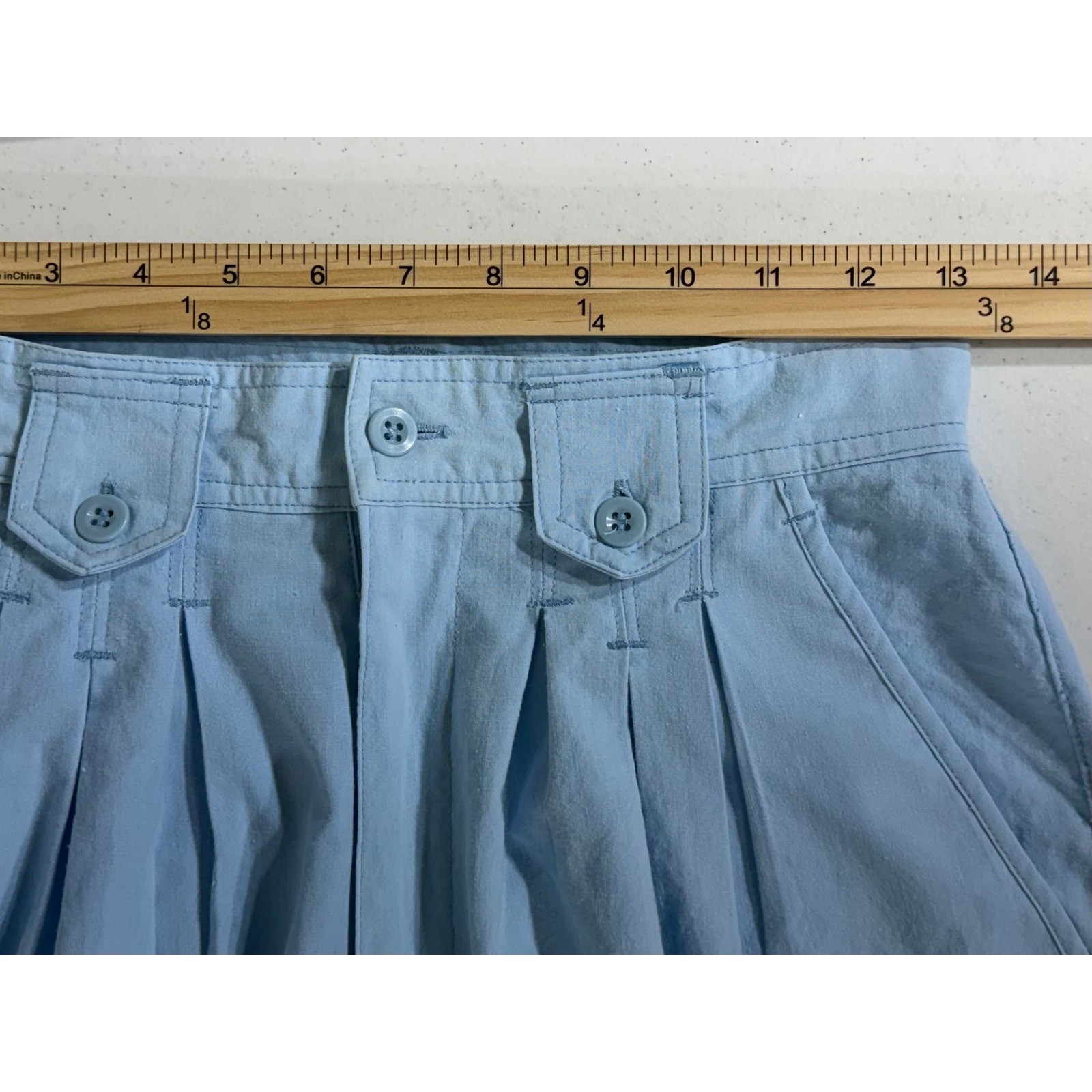 Cest Joli Pleated Tapered Pants Size 9/10 (26×28.5) Light Blue High Rise Vintage