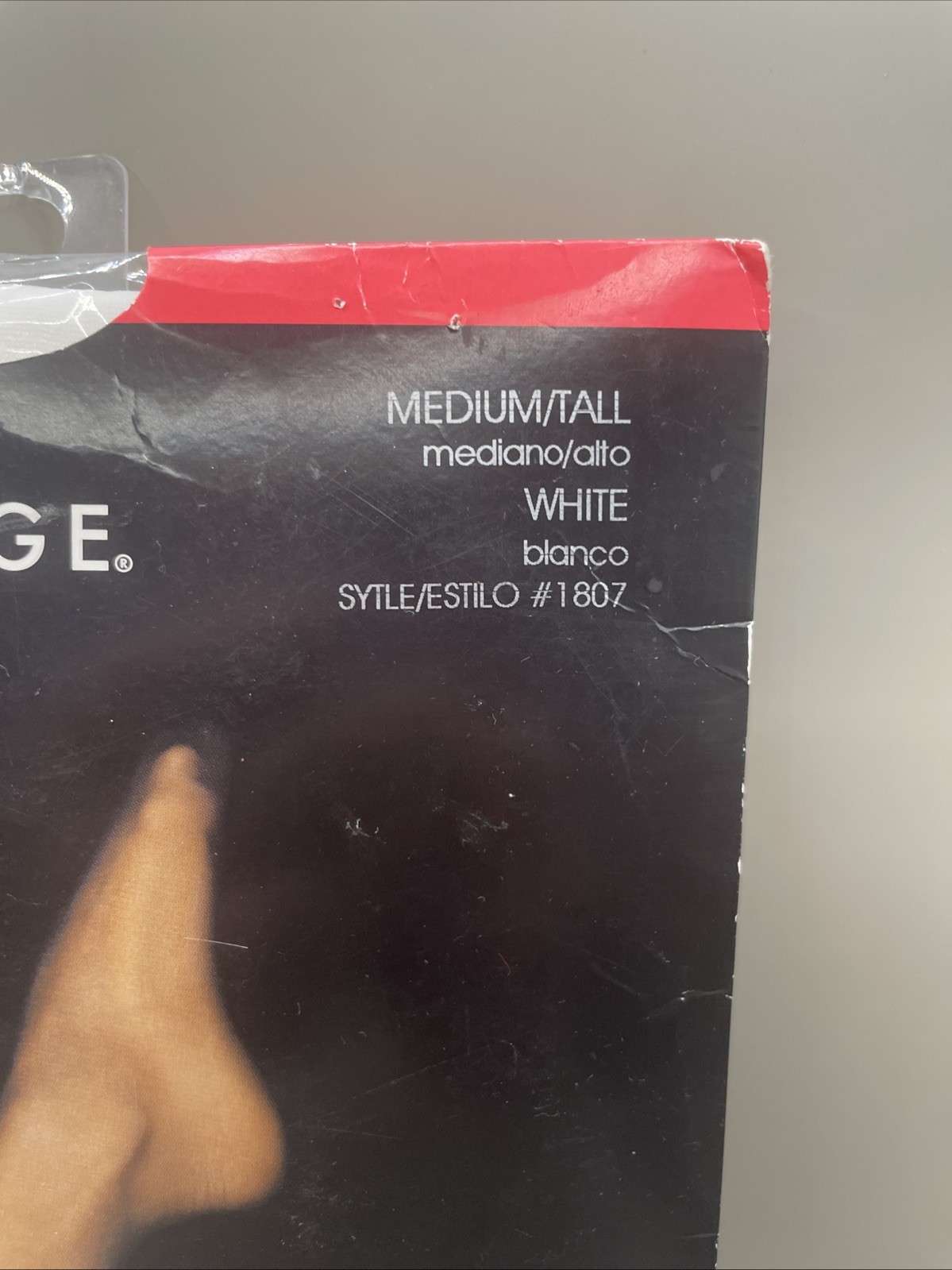 George Medium Tall White Style # 1807 Pantyhose Thigh High Lace Top