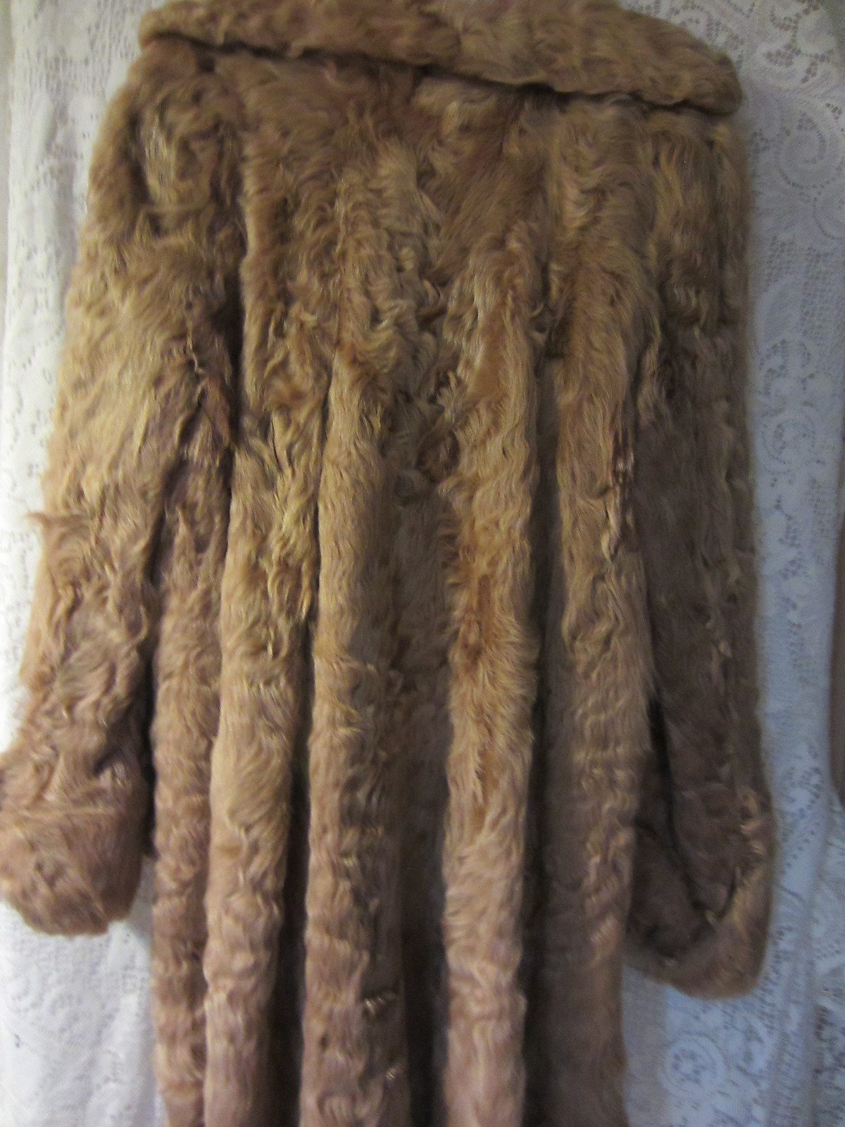 Vintage curly lamb swing coat