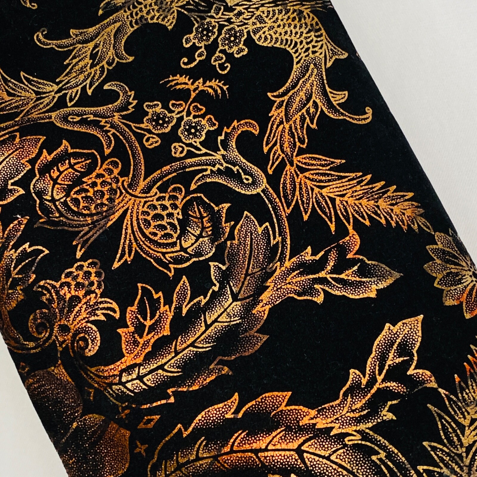 Metallic floral jacket copper bronze black velour patterned steampunk blazer