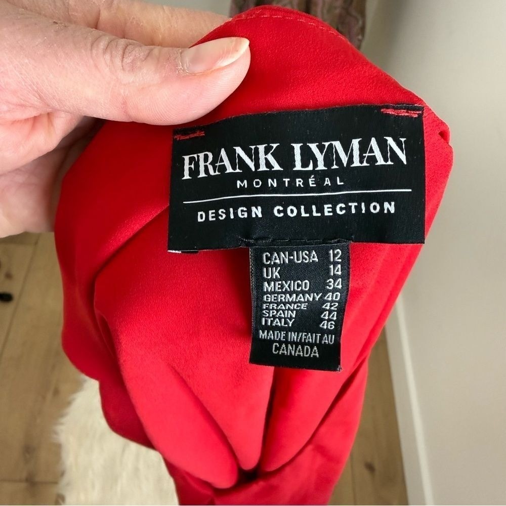 Frank Lyman Design Red V-Neck Sleeveless Flared Camisole – Size 12