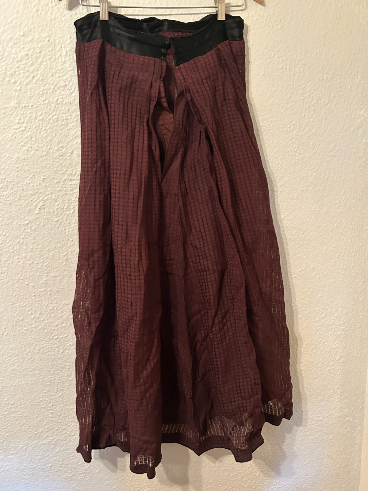 READ As is Victorian Womens S/M Dress Brown Lace Bodice & Skirt Study Repair