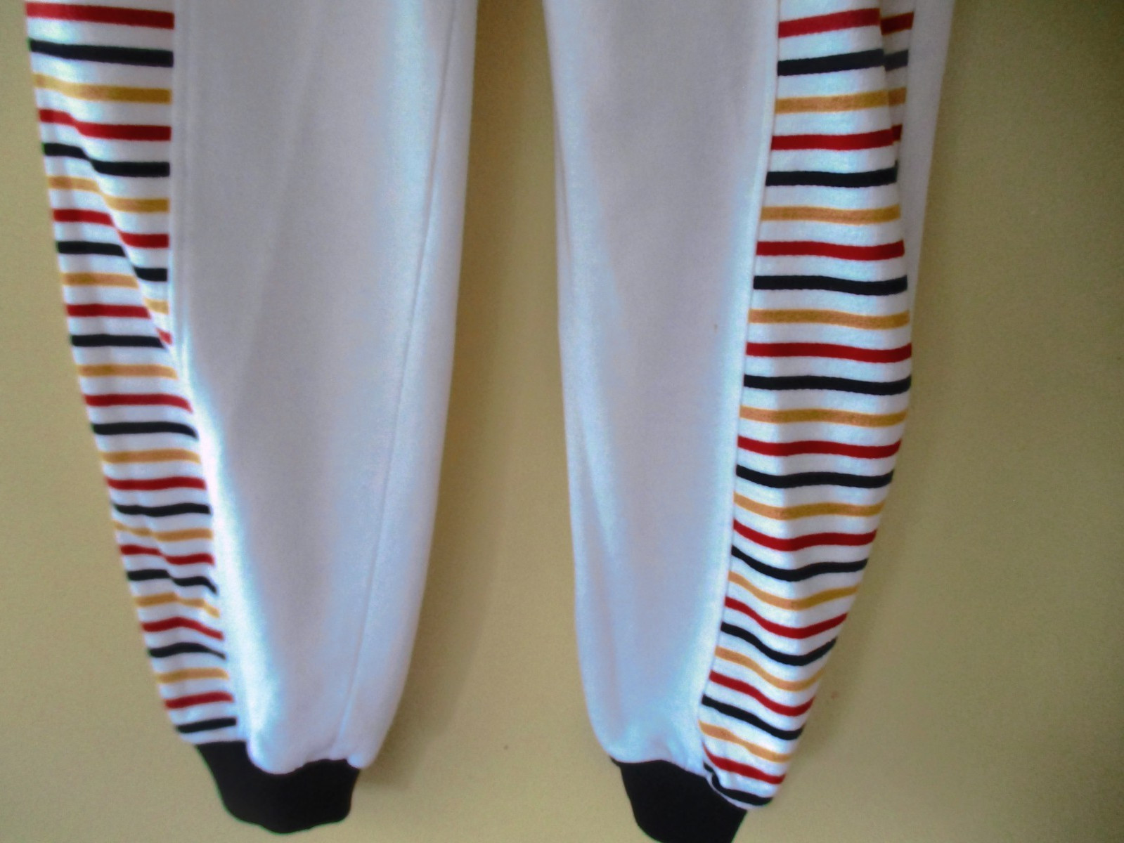 MONDI SPORTS J OGGER PANTS WHITE MULTICOLOR COTTON BLND SIZE 42 EU VINTAGE