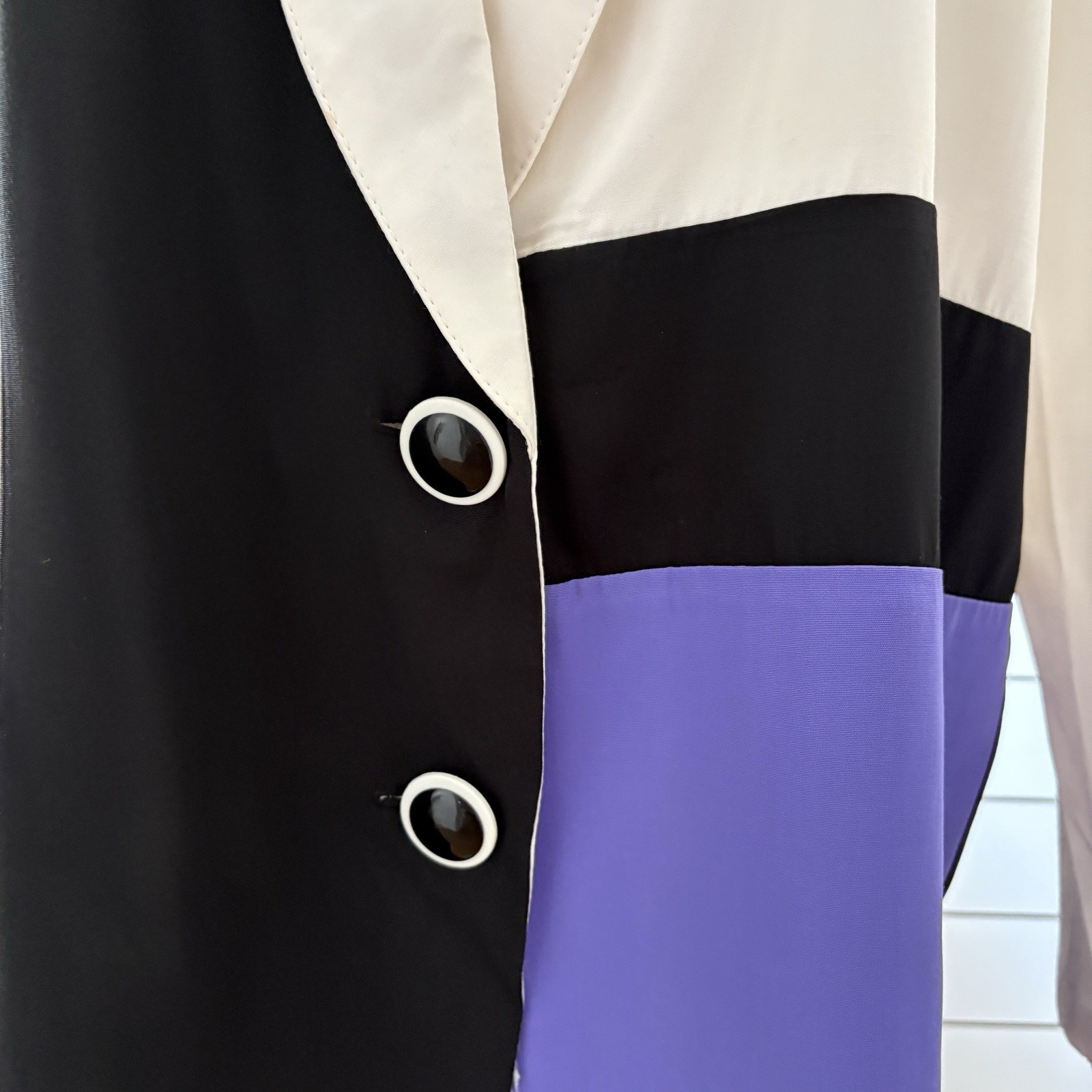 Colorblock Blazer Womens Large 90s Retro Avant Garde Harlequin Funky Bold