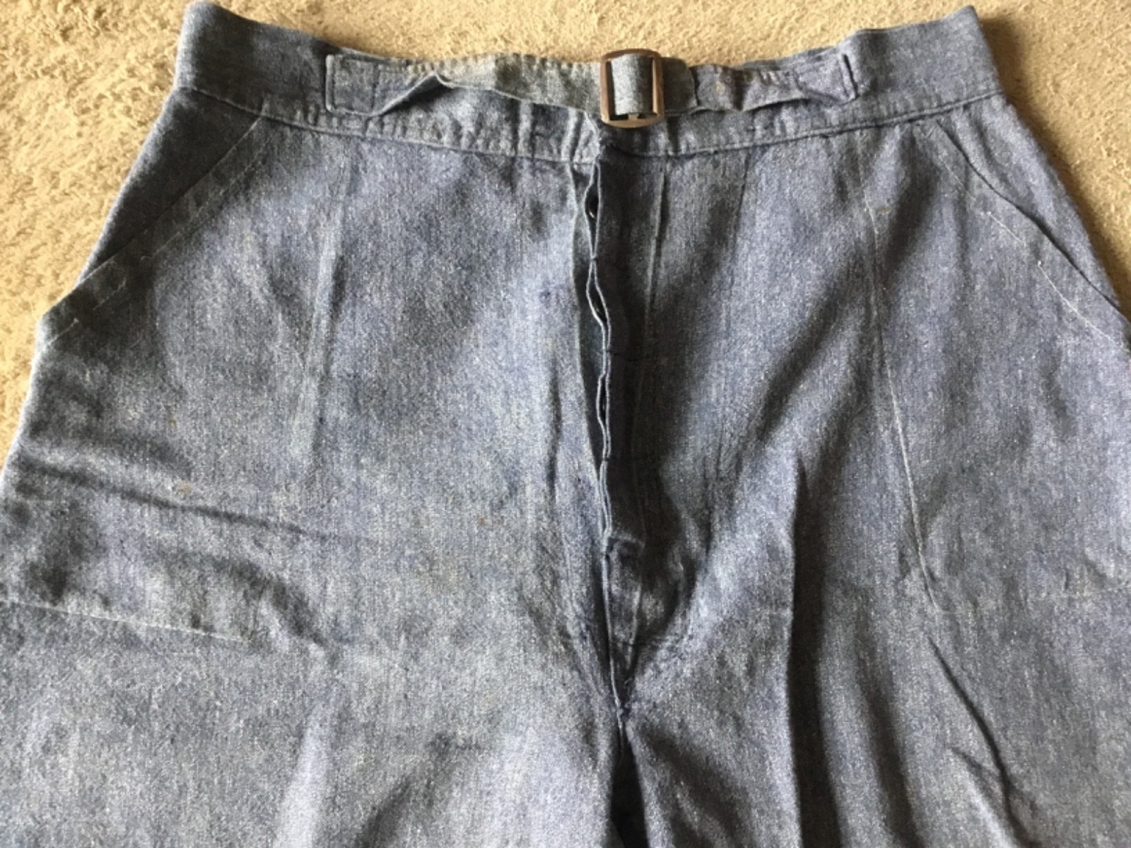 Original 1930’s – 1940’s blue Cotton summer beach shorts 28’’waist