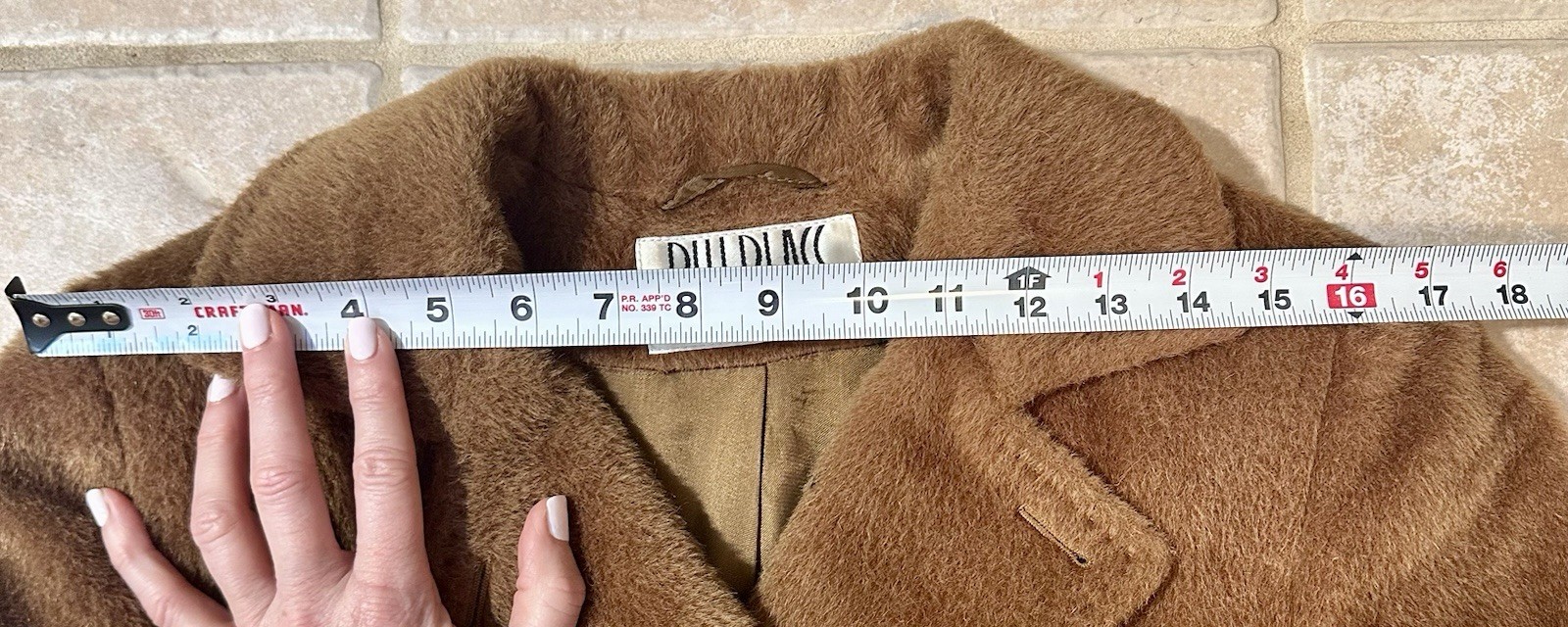 VTG Bill Blass Baby Llama Fur Coat 4 Mid Length Jacket Brown Quiet Luxury Cozy