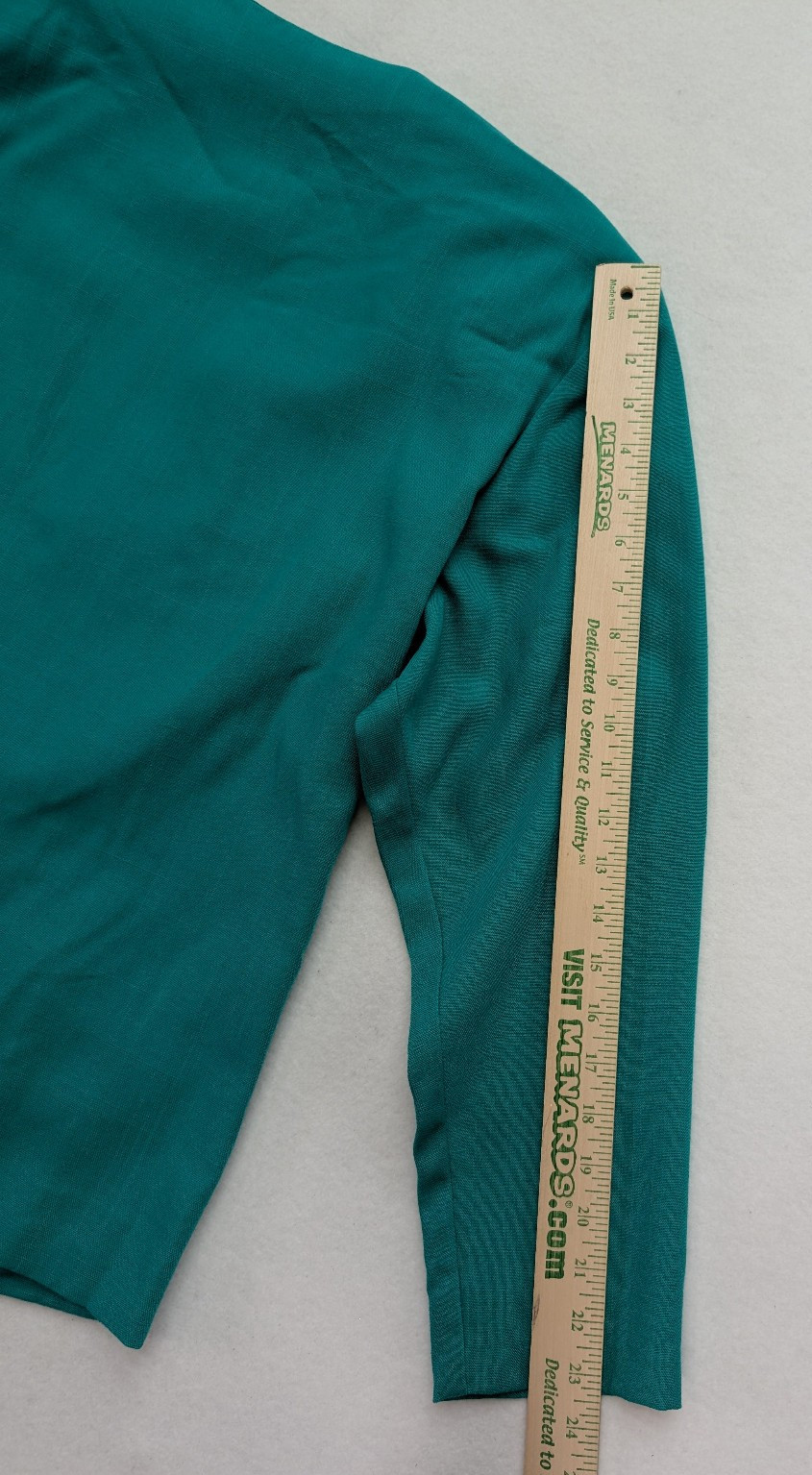 Vintage 80s Women&rsquo;s Skirt Suit Size 16 Green Double-Breasted Belt
