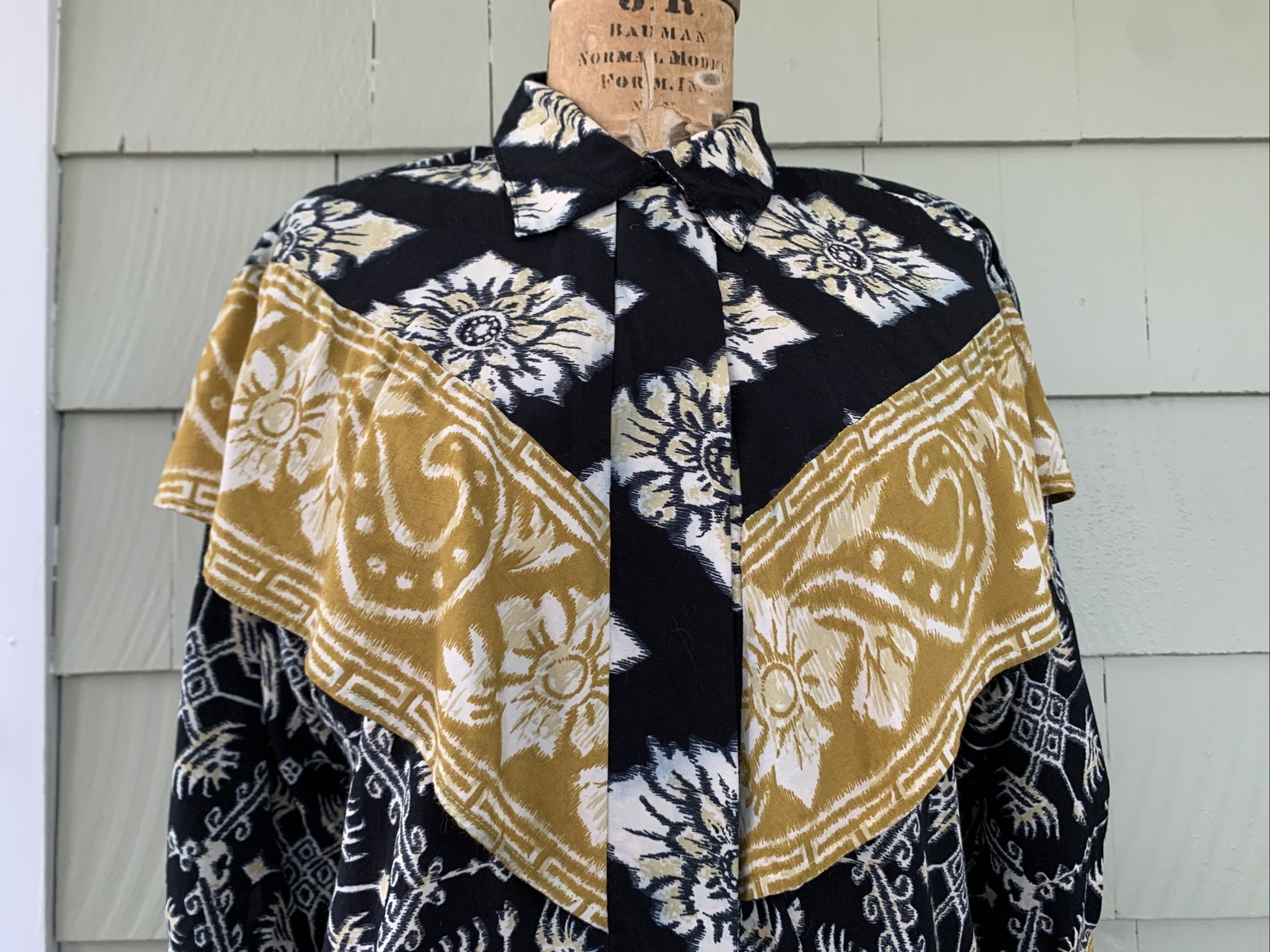 Vintage 90s Componix Marsha Brander Ruffle Blouse Top M Art To Wear B 42