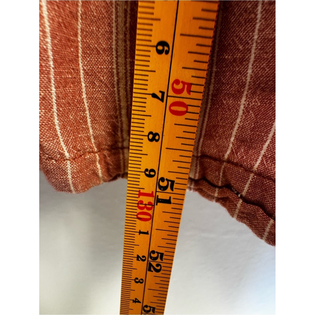 Old Navy Rust Striped Linen Blend Maxi Dress Medium Boho Cottagecore Summer