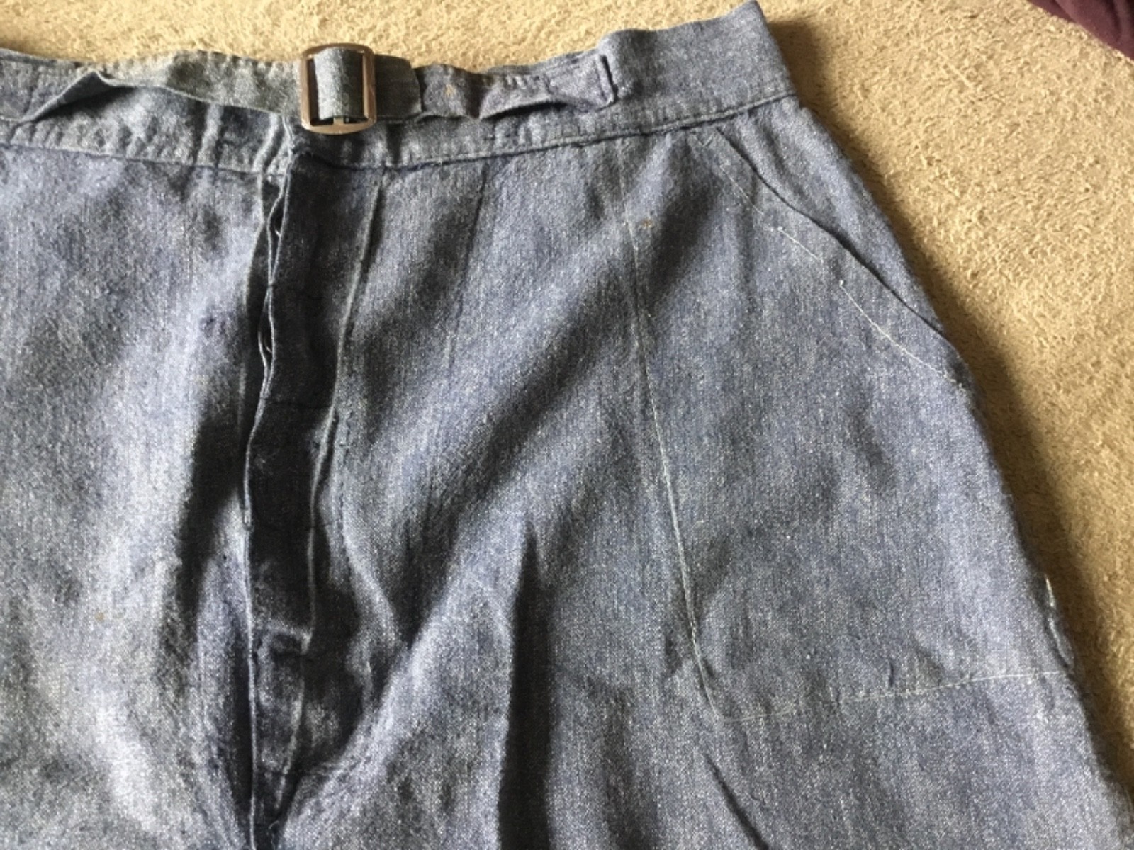Original 1930’s – 1940’s blue Cotton summer beach shorts 28’’waist