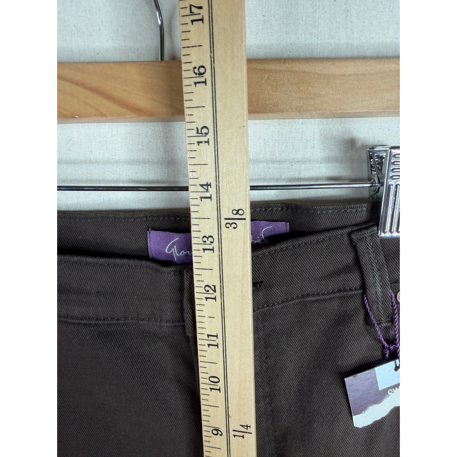 New Gloria Vanderbilt Amanda Slimming Classic Tapered Leg Pants size 16 Brown