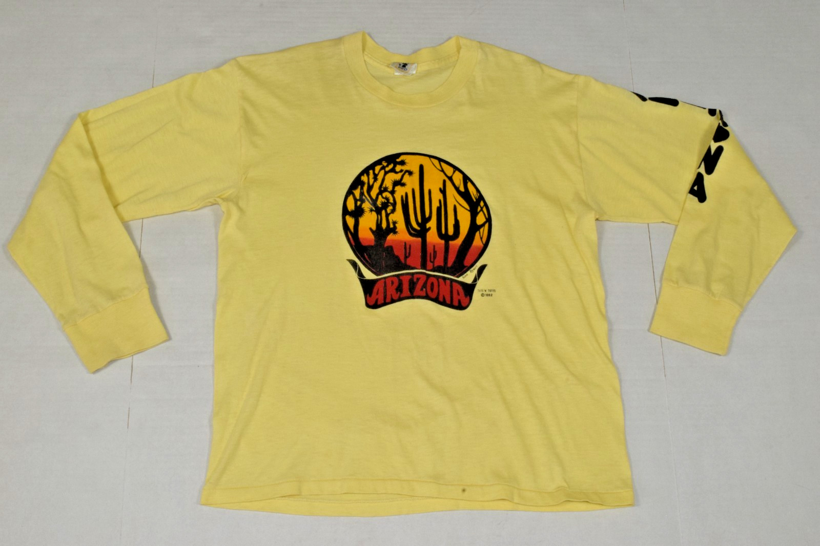 Vintage T-Shirt Fine T Size M 1982 Tees N Totes Single Stitch Arizona Thin