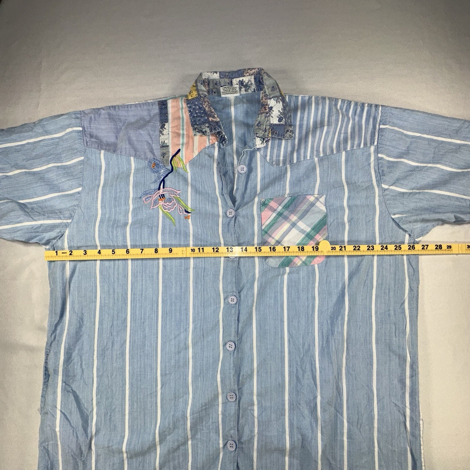 Vintage Patchwork Dress Made In Pakistan Chandni Cotton, One Size Fits All