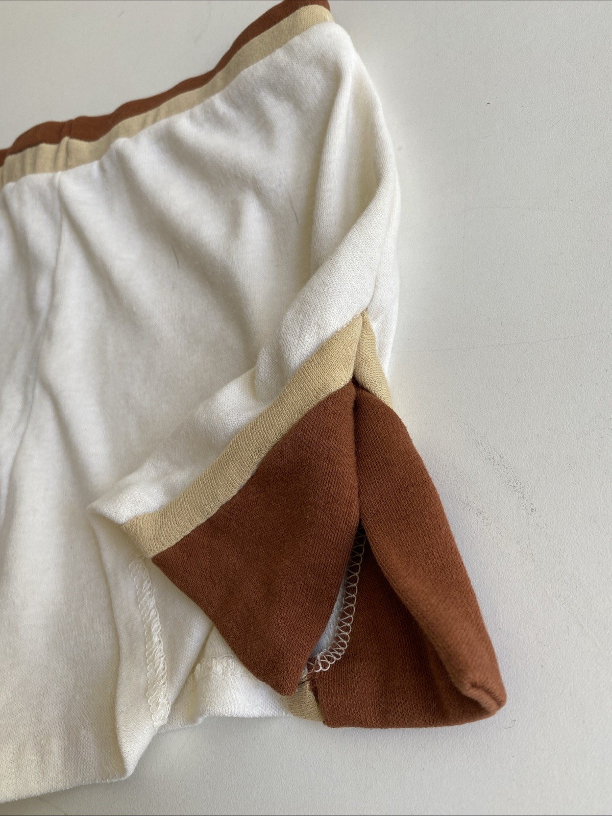 Vintage 70s Cole of California S Cotton Terry High waisted shorts with trim