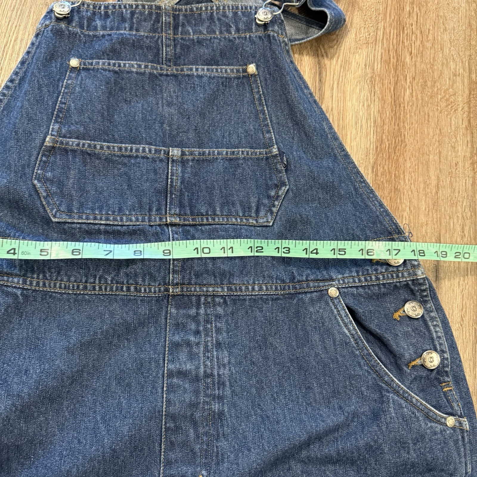 Vintage 1990&rsquo;s Cherokee Bib Overalls Blue Denim – Women&rsquo;s Large – EUC