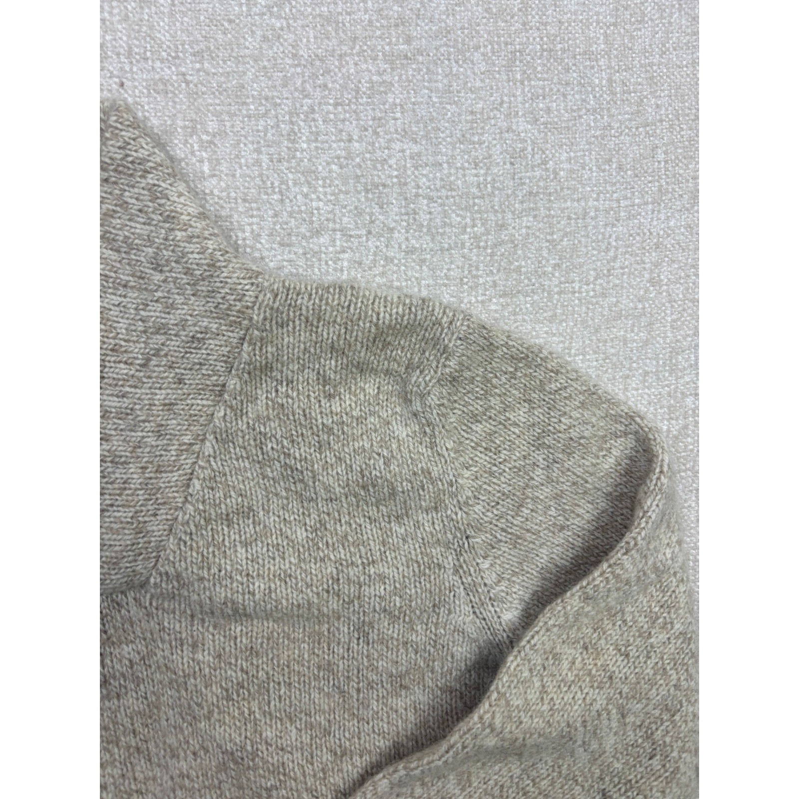 Woolrich Vintage Shawl Collar Wool Blend Sweater Oatmeal Heather XL