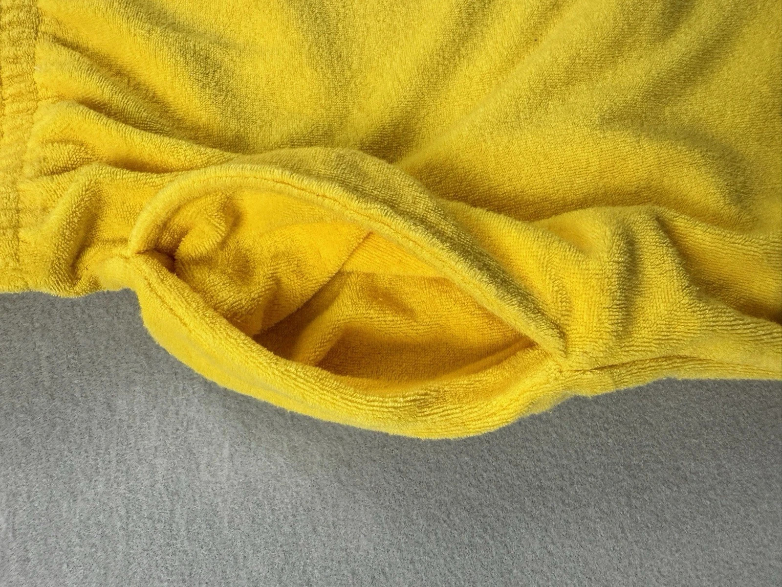 Vtg Sears Women’s Yellow Terry Cloth Romper Tropical Escape Beach 80’s One Piece