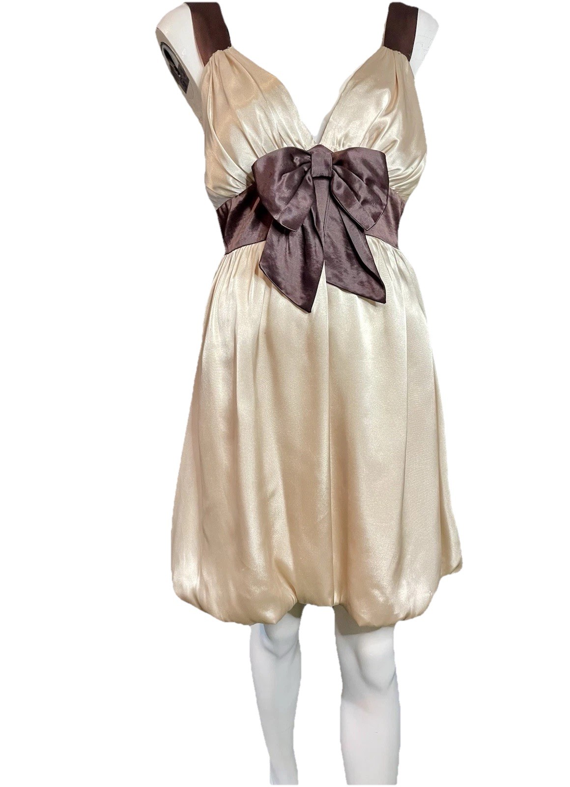 Y2K Satin Bubble Hem Dress Prom Party Special Occasion SIZE 8