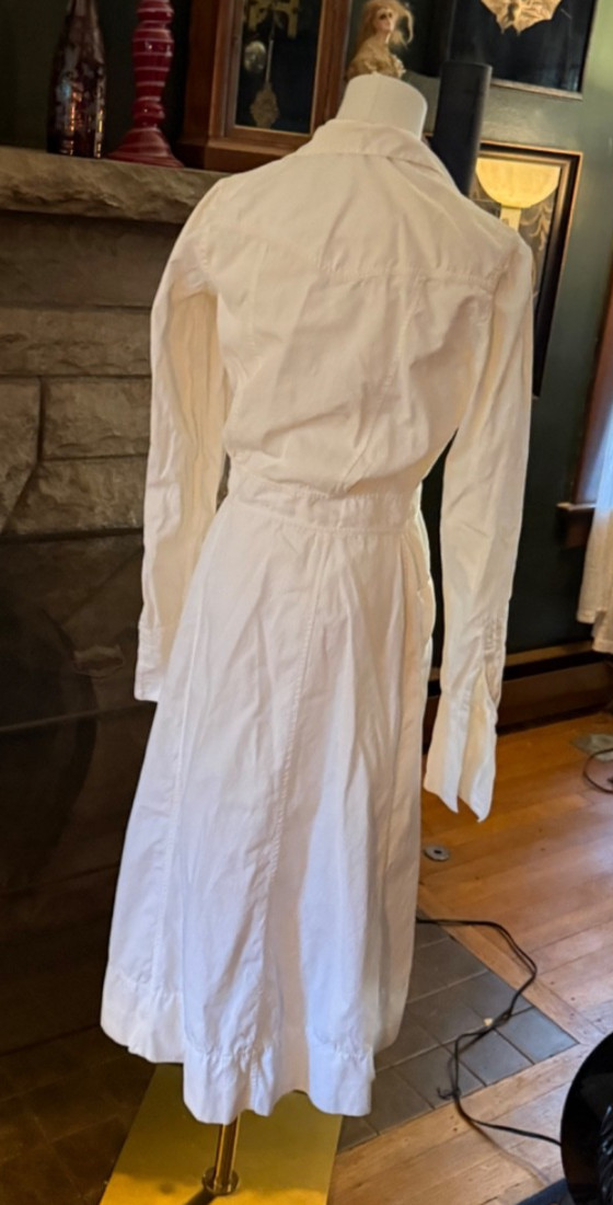 Vintage 1958 White Midi Length Authentic Nurse Uniform s/m Princess Uniform