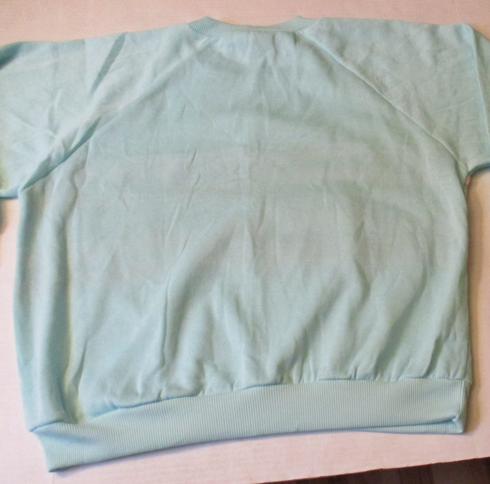 Center Aisle Plus Bunny Rabbit Sweater 44/24W Vintage 1980&rsquo;s Women&rsquo;s Blue Pink