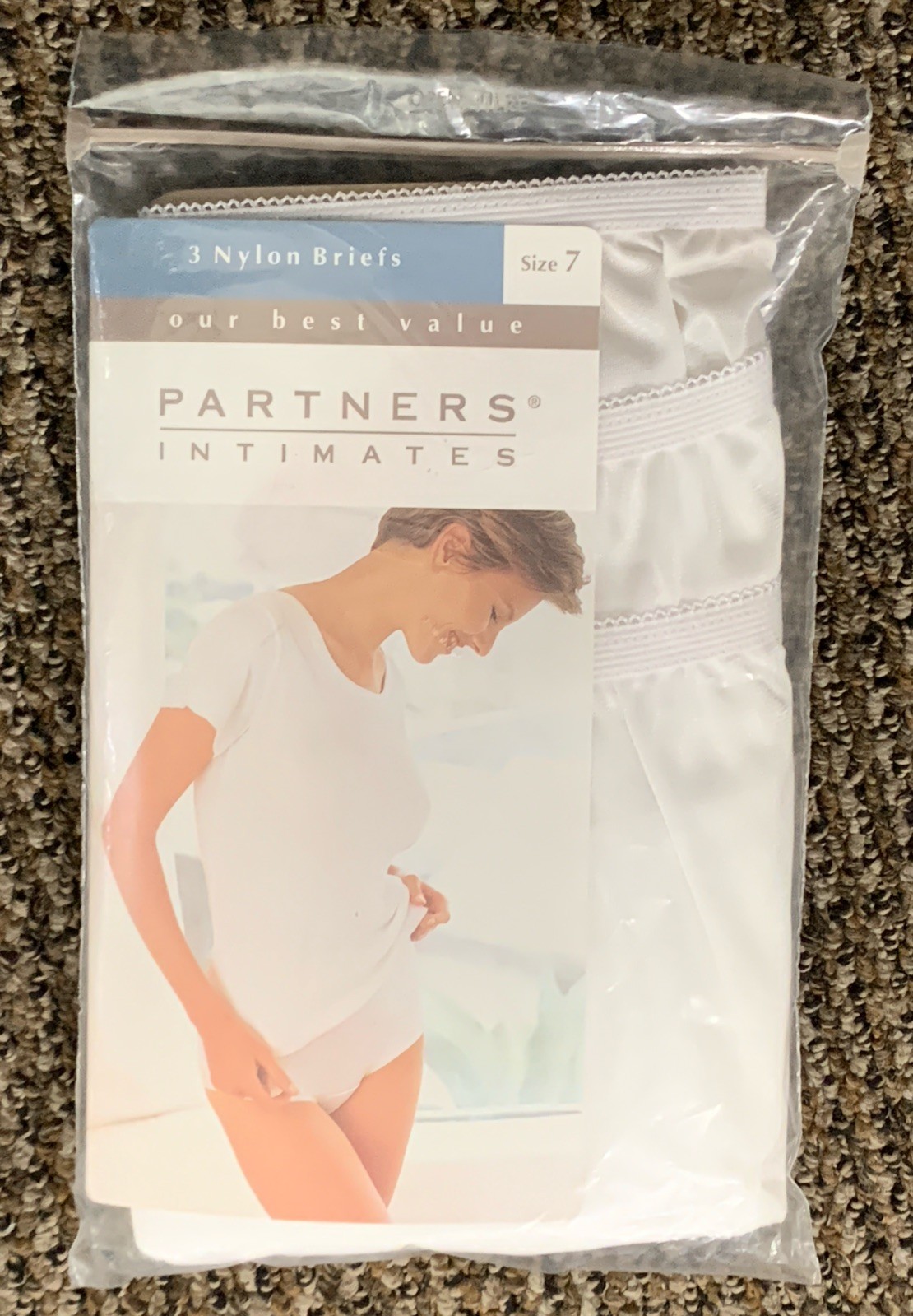 Vintage Mervyn&rsquo;s Partners Intimates 100% Nylon Brief Panties-NOS 3 Pack-Size 7