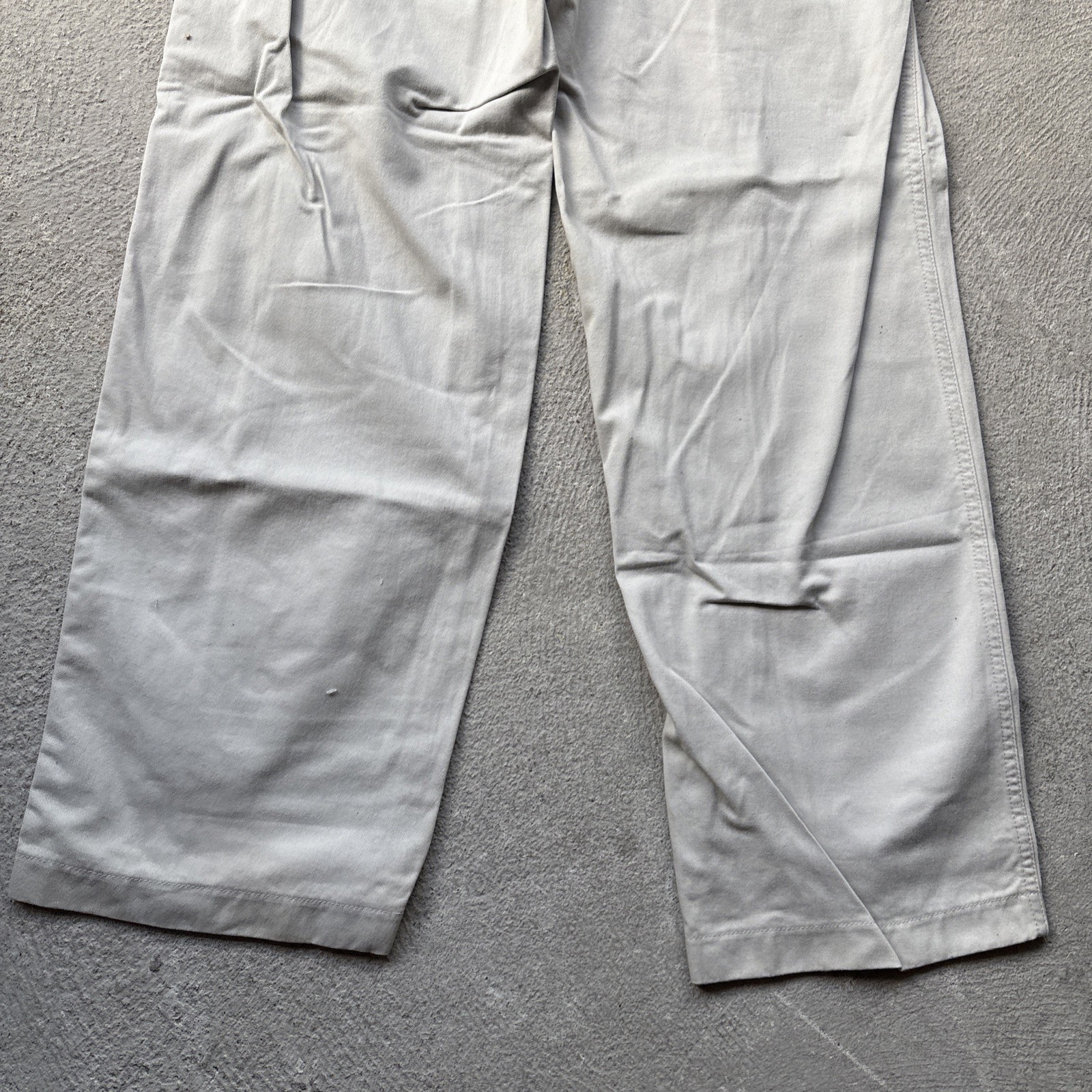 Vintage Riveted LEE Fatigue Utility Pants Wide Relaxed Khaki Tan Juniors 9 M