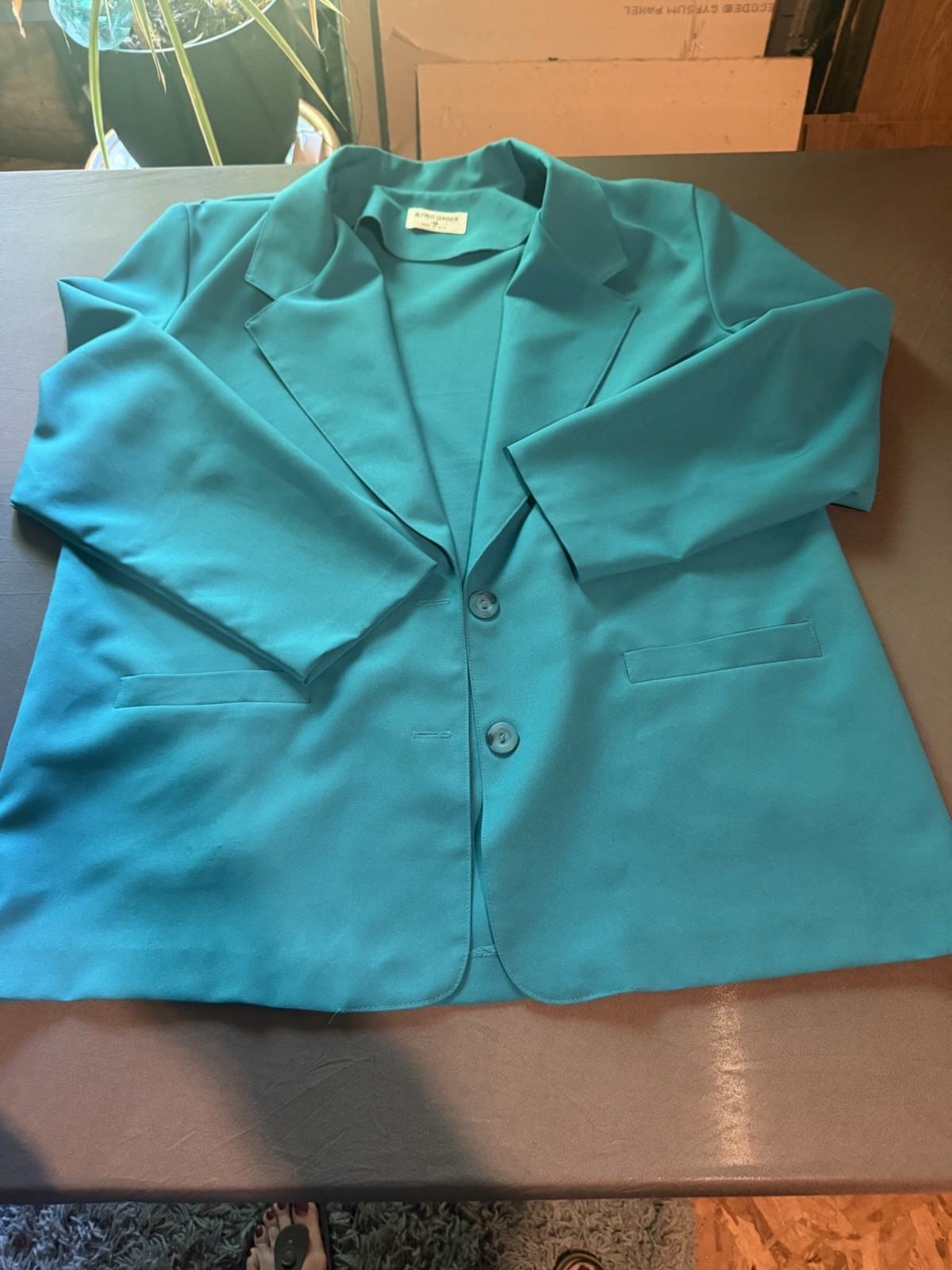 Vintage 2 Piece Alfred Dunner Turquoise Blazer and Skirt Set