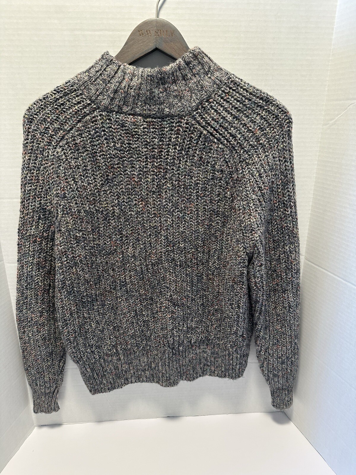 🆕 TIME & TRU Mix Colors /varigated Ribbed High Neck Long SL Sweater Size XS 0-2