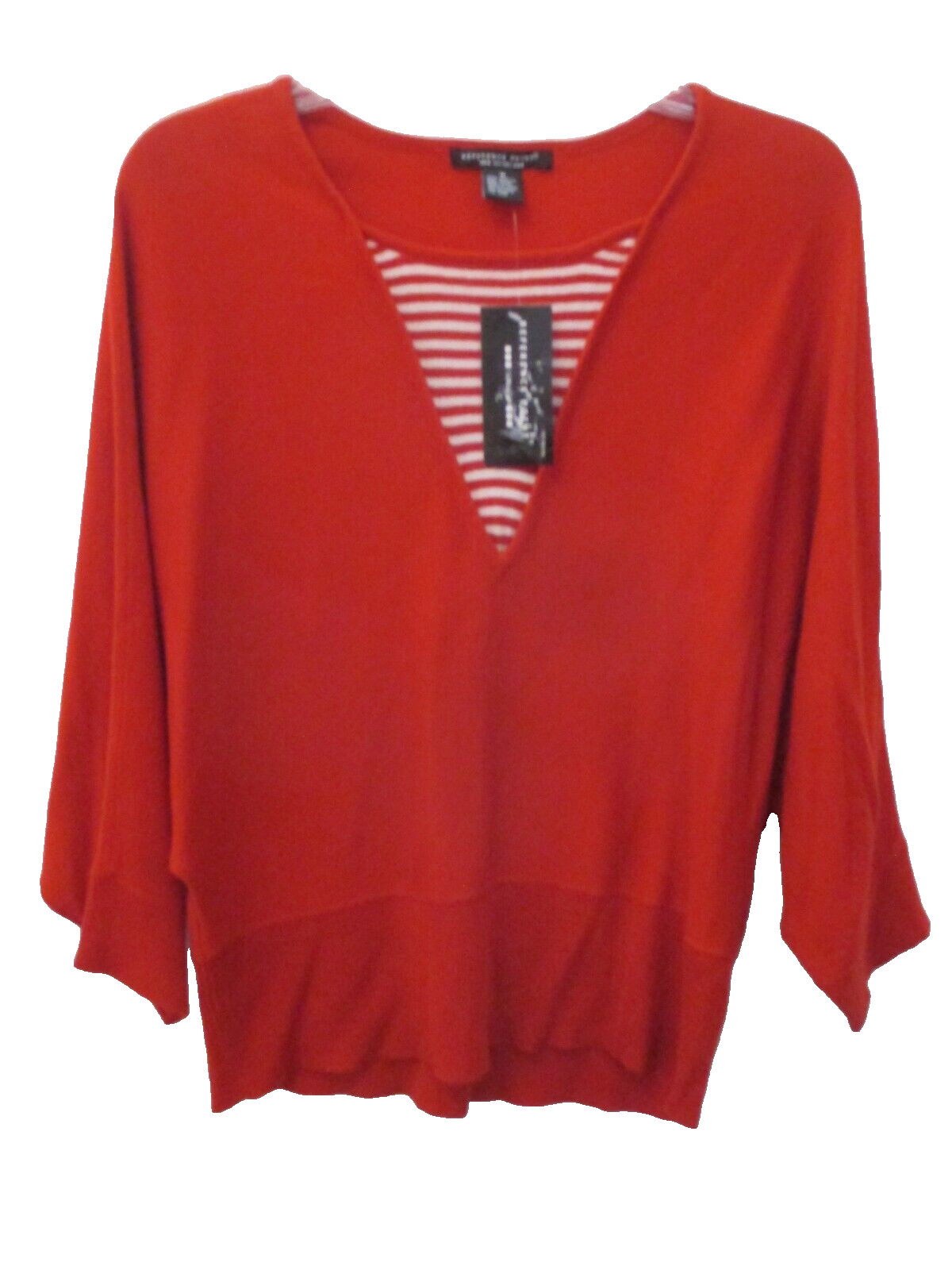 Vintage Women&rsquo;s Size Medium Reference Point Sweater Red & White Acrylic New Tag