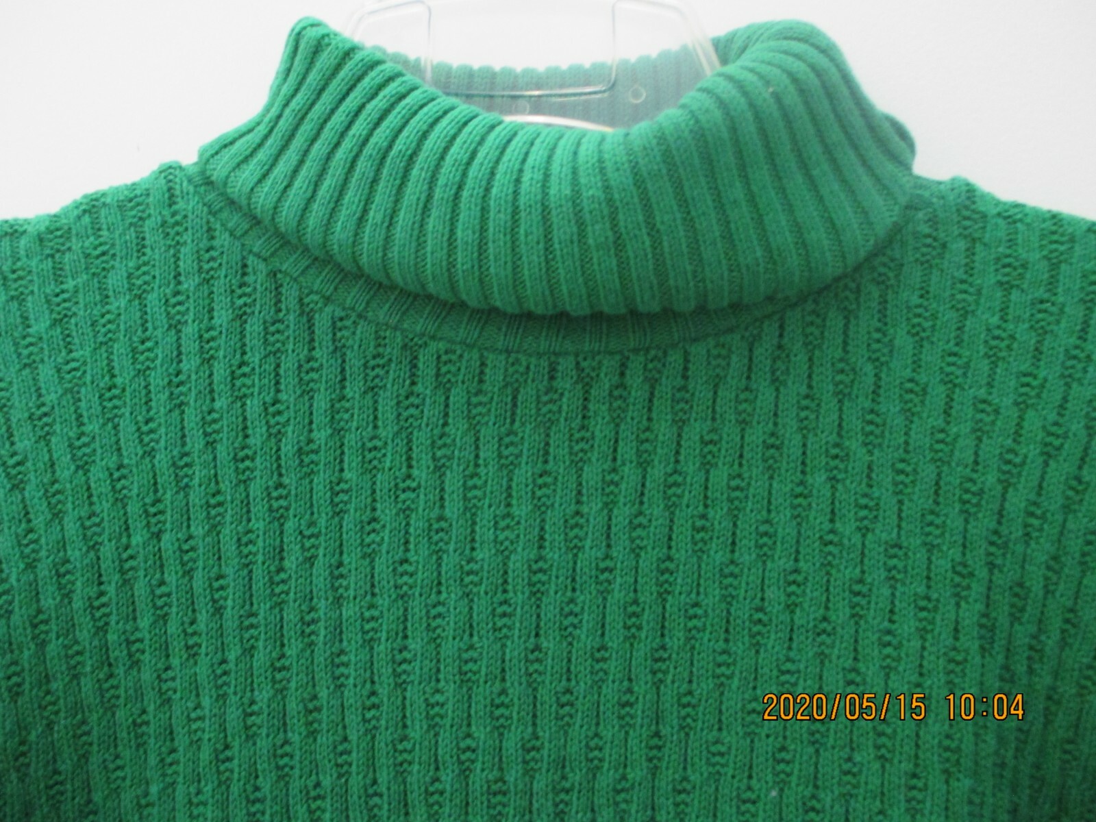 Vintage Women&rsquo;s United States Sweater Small Cotton Turtleneck Green