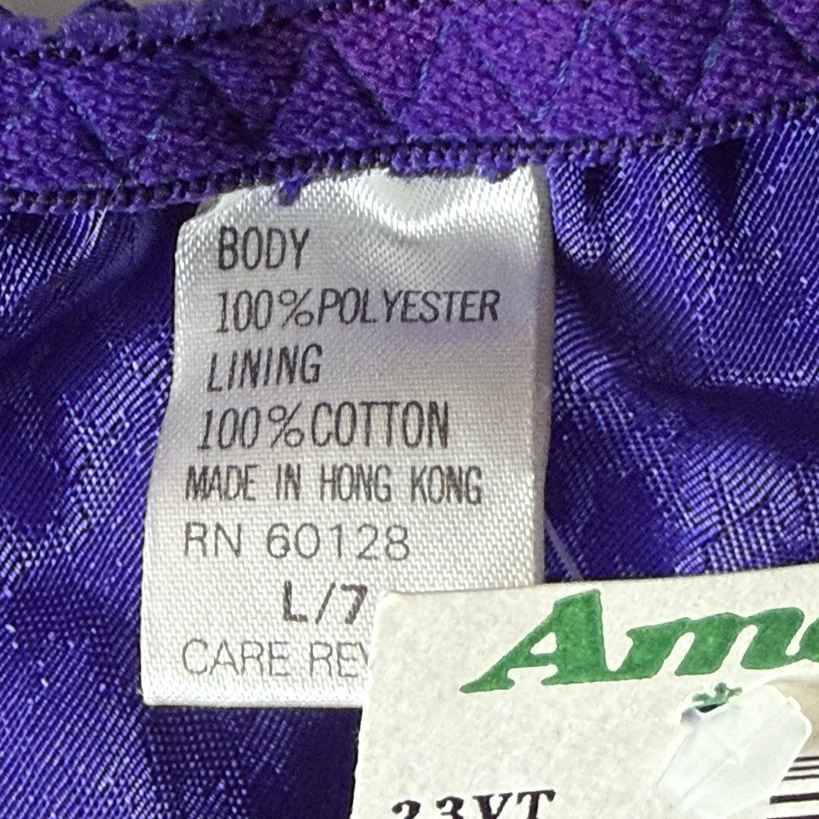 NEW Vintage Van Mar Purple String Bikini Panties Sz L/7 Houndstooth 90s Y2K