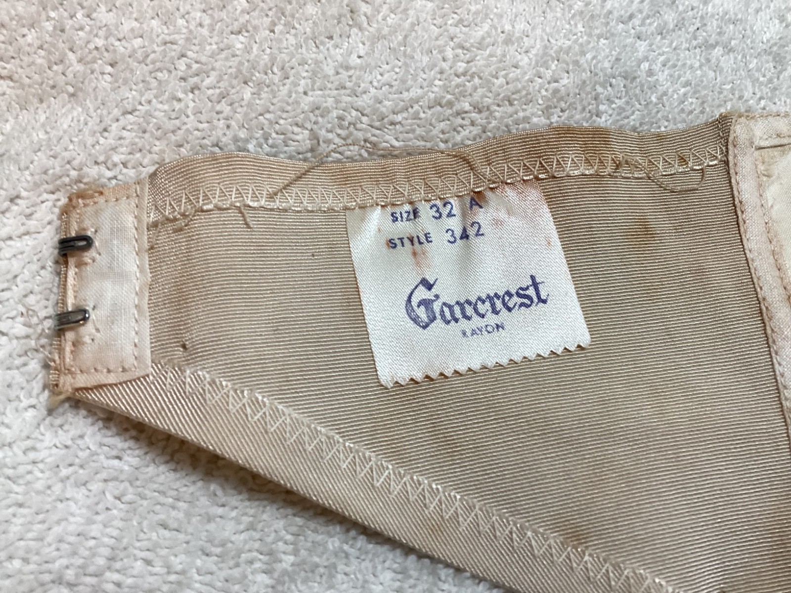 3 vintage 40s 50s Garcrest strapless bullet Brassiere Women Size 32 A . B-15.