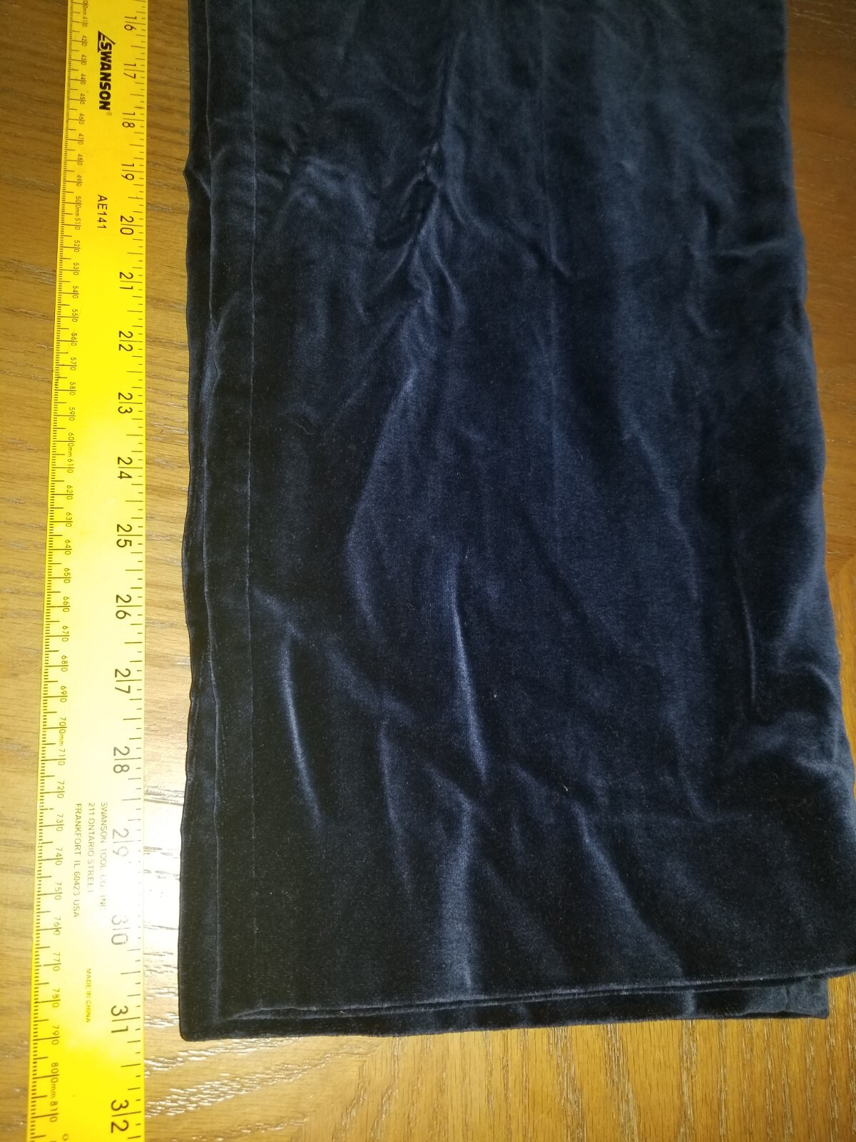 1980&rsquo;s YVES SAINT LAURENT RIVE GAUCHE Blue Velvet trousers Womens Vintage Pants