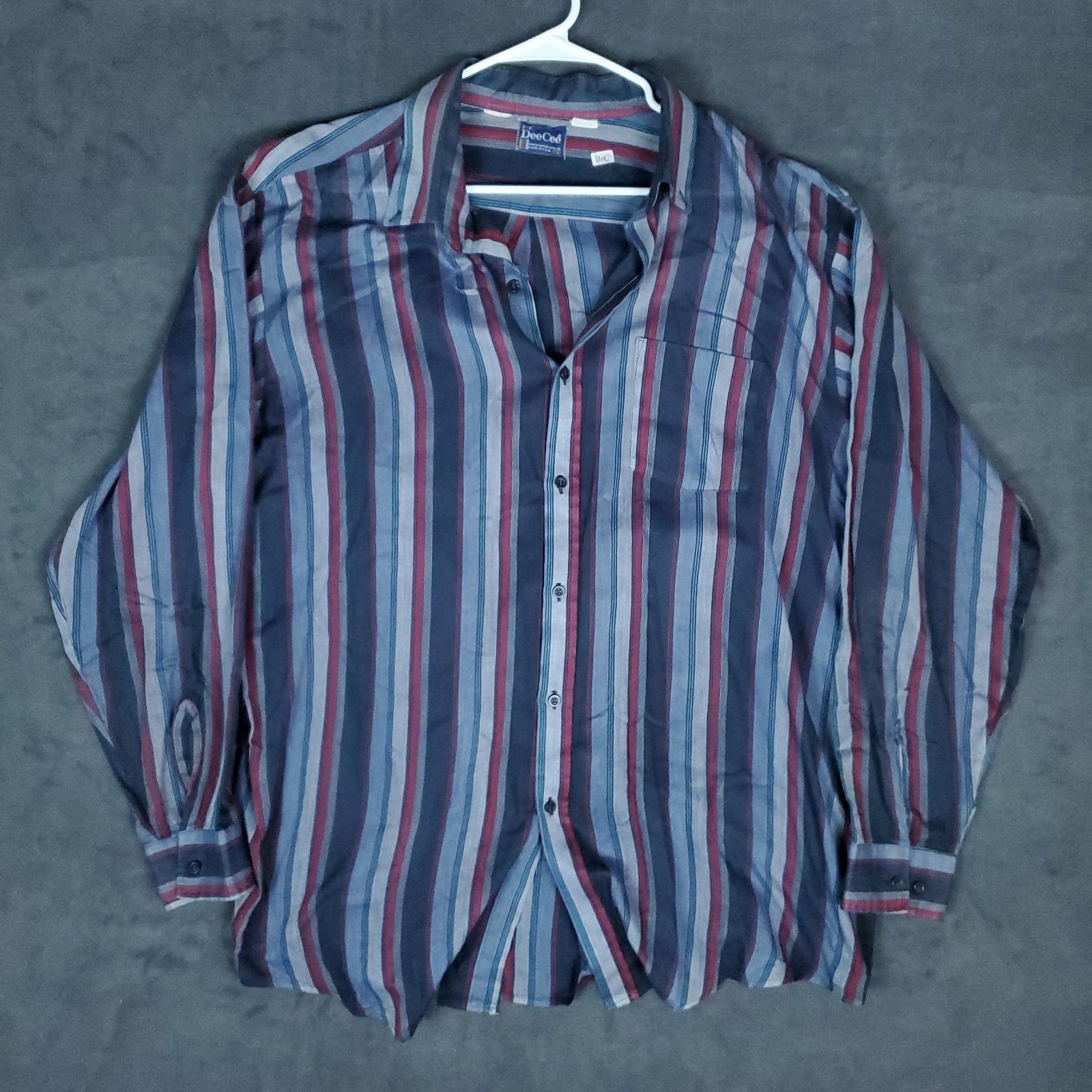 Vintage Dee Cee Western Long Sleeve Women&rsquo;s Size 2X Vertical Stripe Made In USA