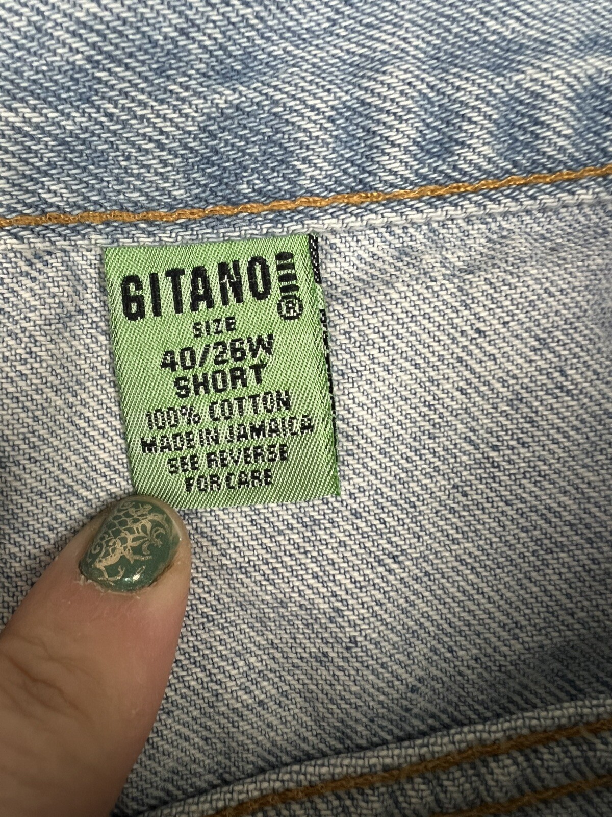Gitano Blue Jeans Size 40/26 W Short Vintage 80&rsquo;s Actual 42×27
