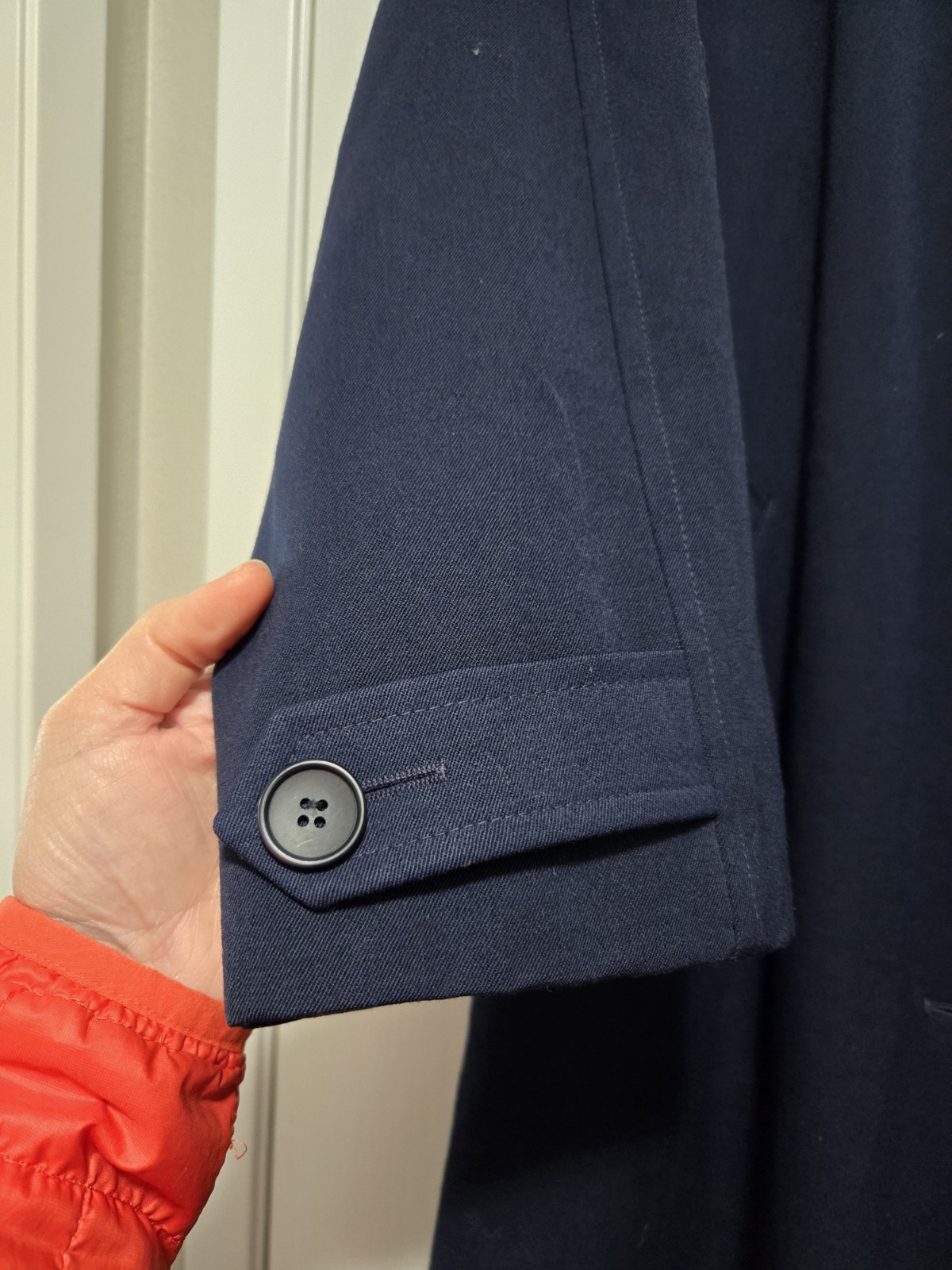 Vintage Tempo Europa London Fog 100% Wool Trench Coat Women&rsquo;s 12 Regular Blue