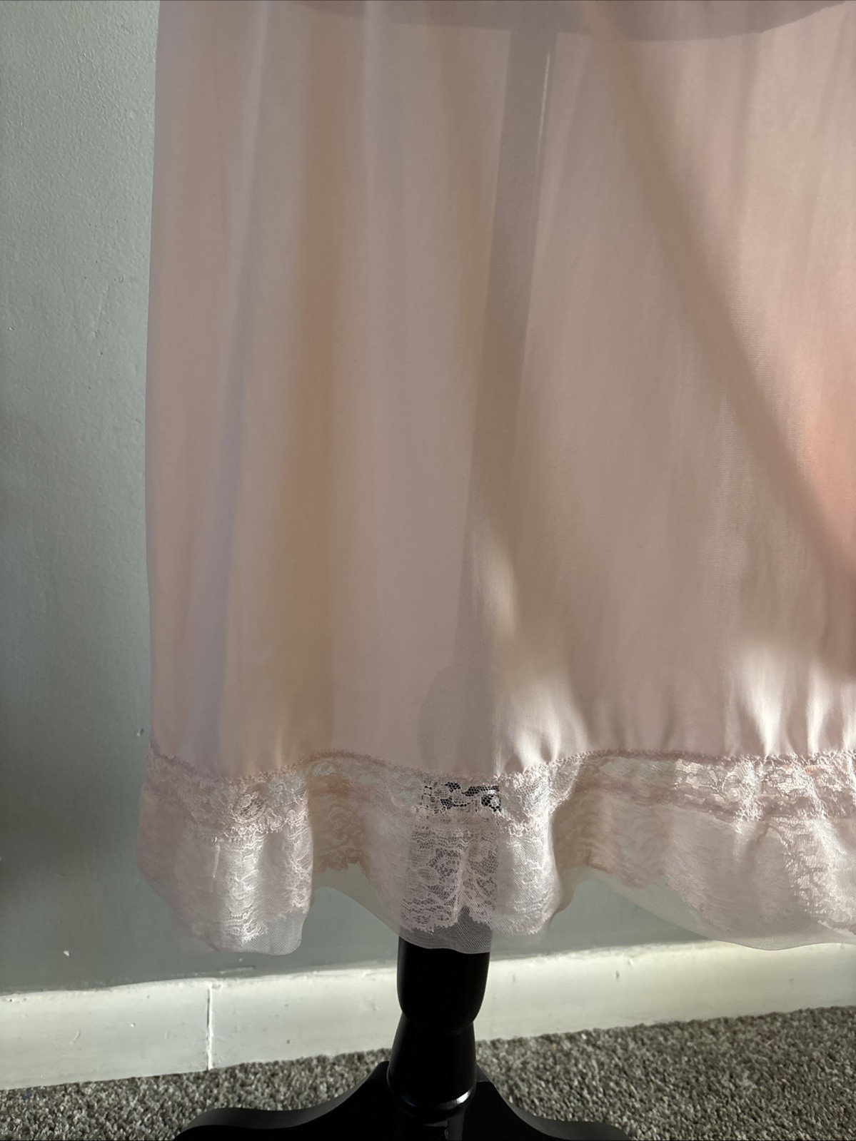 Sears Vintage Charmode Full Slip In Pink Size 36 Lace Ruffles Romance
