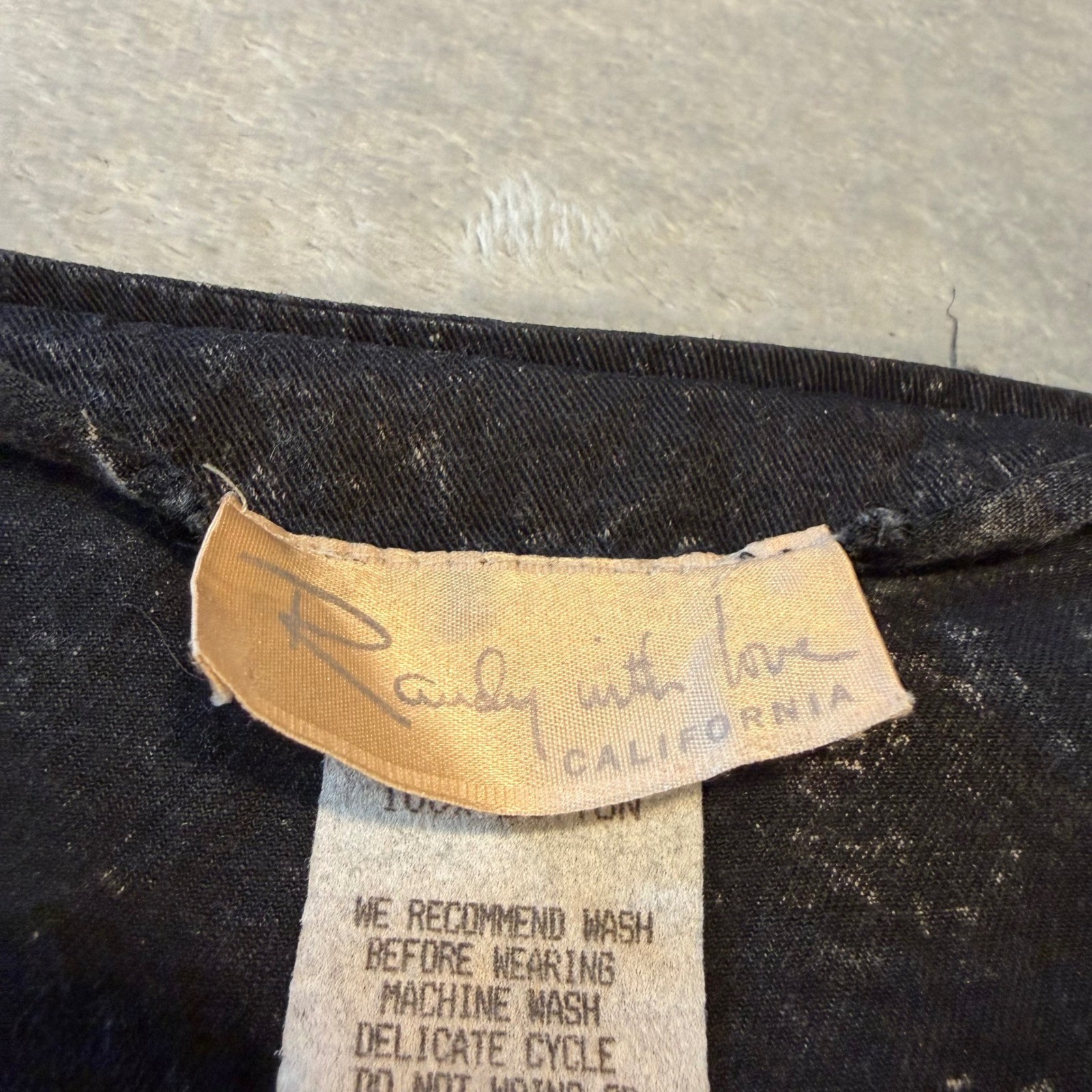 Vintage Grunge Acid Wash Denim Dress Black 80s Button Front Rocker streetwear