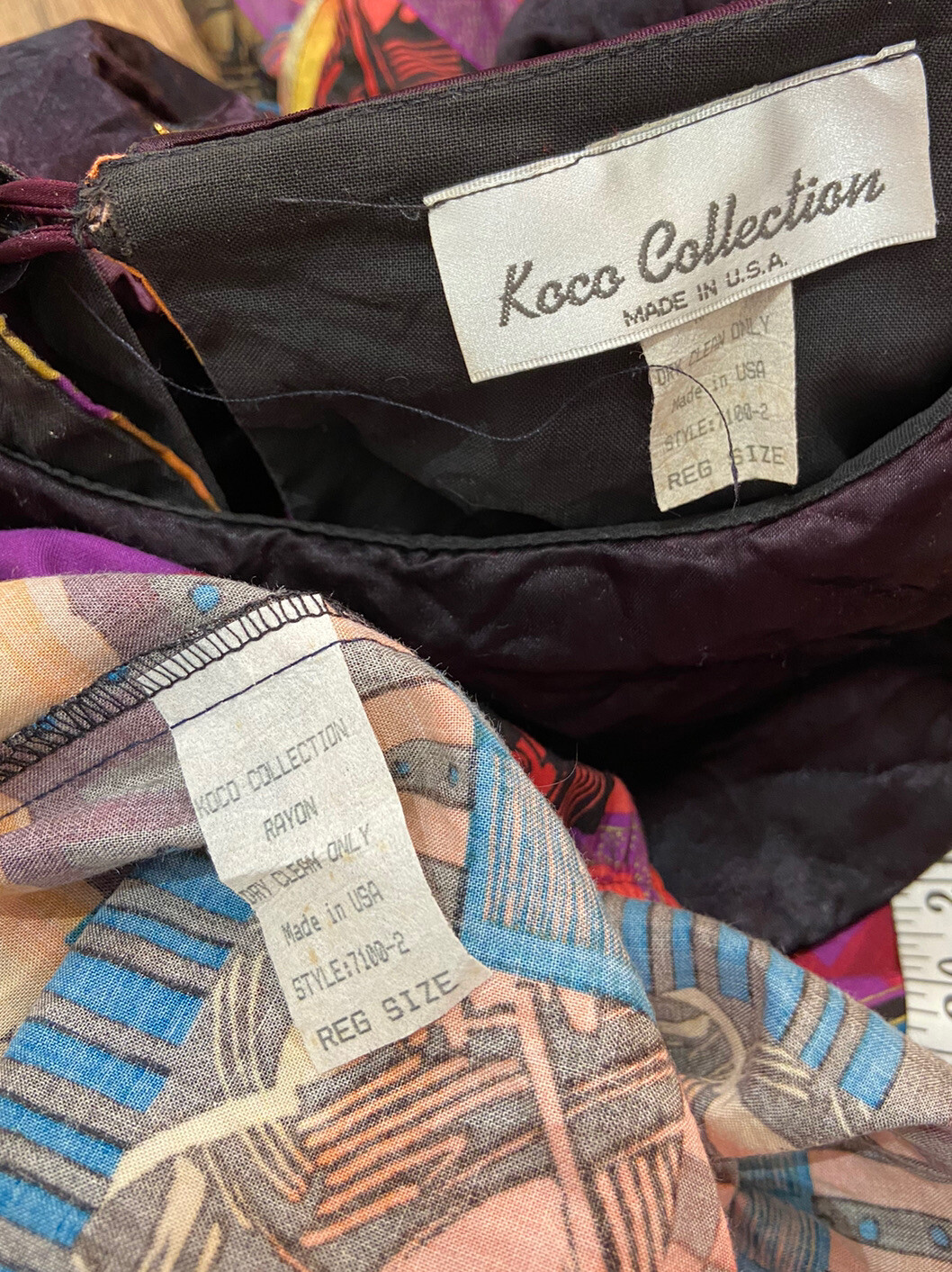 Vintage Koco Collection Multi-Color Ethnic Skirt Set Reg Size Plus Colorful Top