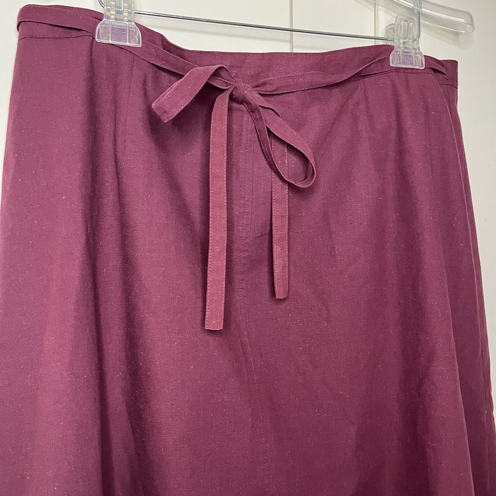 Vintage 70s Lady Devon Purple Cotton Poly Blend Wrap Skirt Volup Size 38
